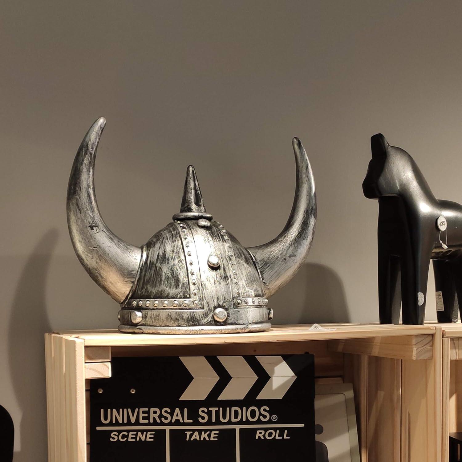 Casco Vikingo con Cuernos LOOYAR para Halloween 21 cm