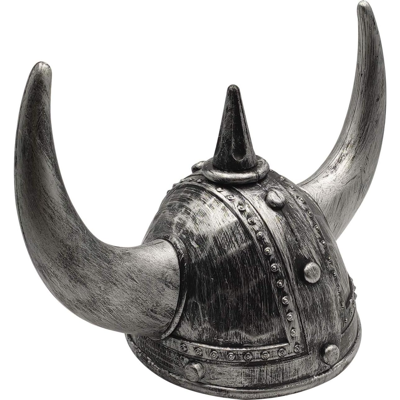 Casco Vikingo con Cuernos LOOYAR para Halloween 21 cm