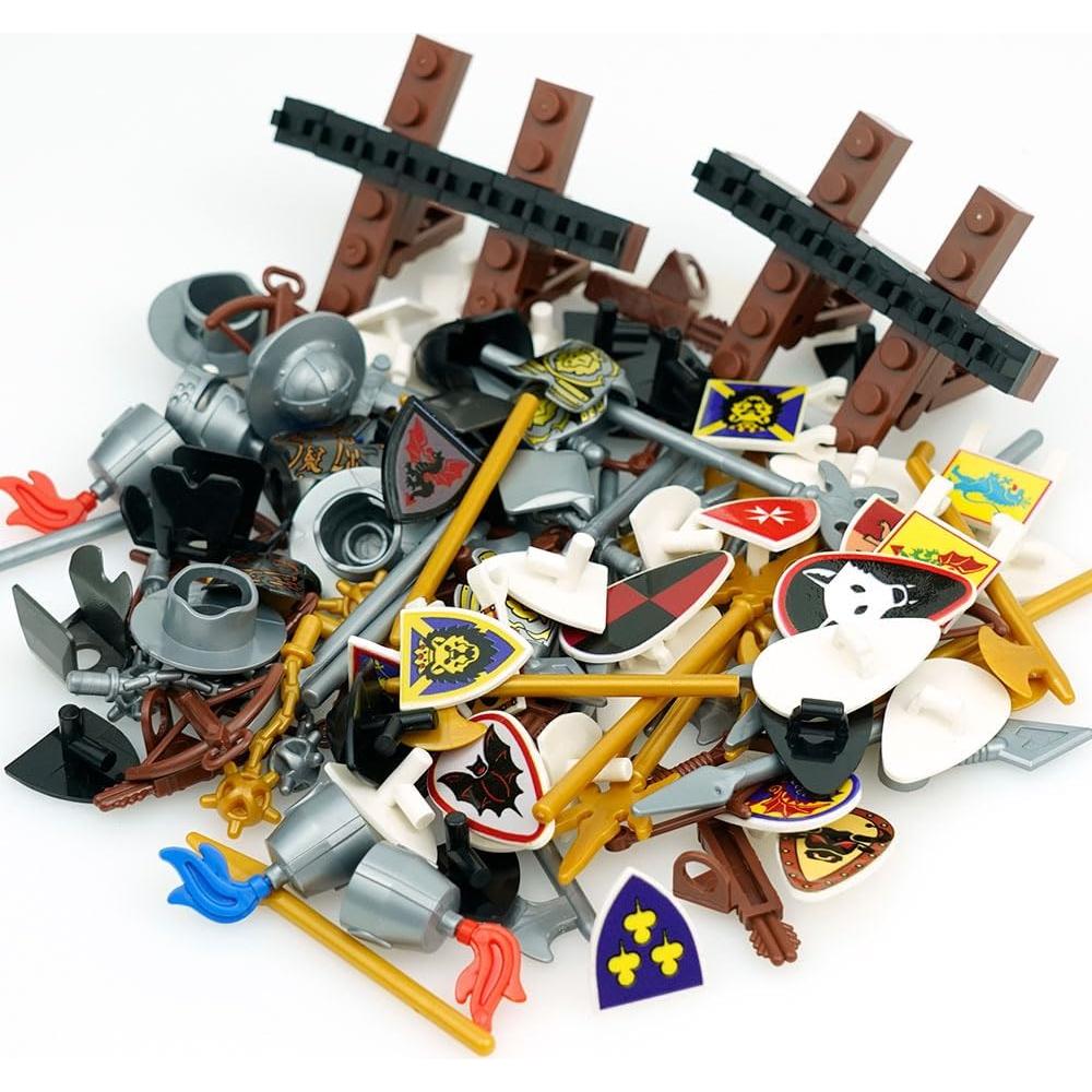 Kit de Armas y Armaduras Medievales Pamvava - Accesorios para Ladrillos