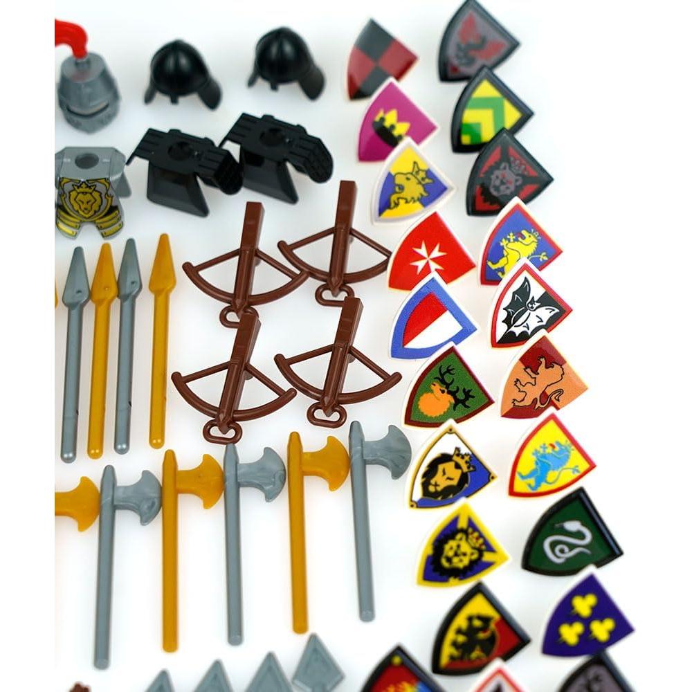 Kit de Armas y Armaduras Medievales Pamvava - Accesorios para Ladrillos
