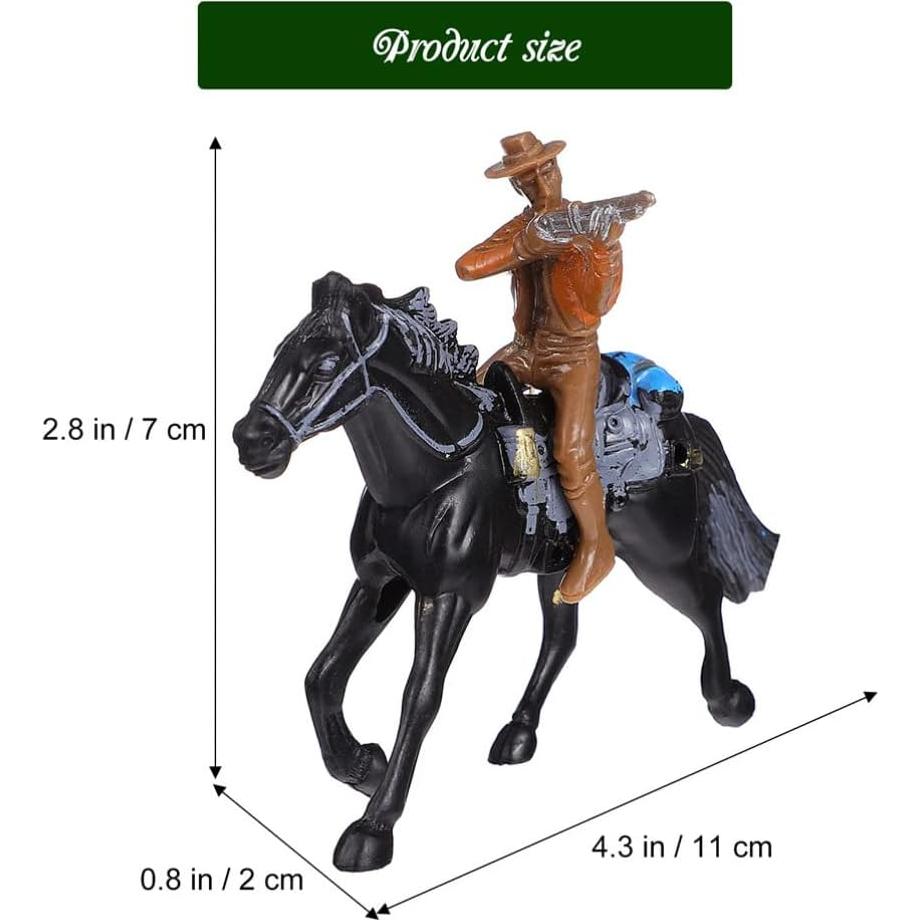 Juego de 8 Figuras de Indios a Caballo NUOBESTY 11x7cm