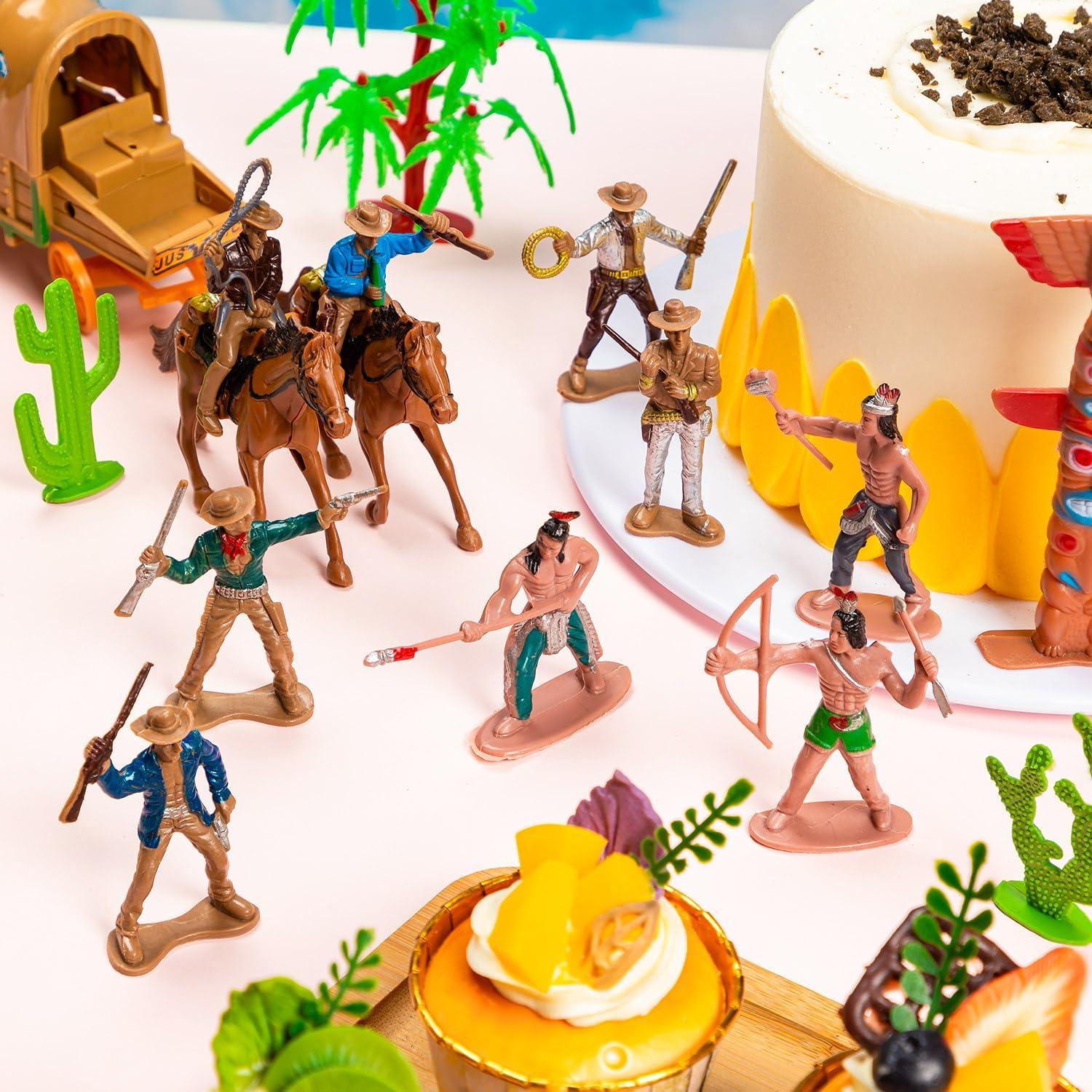 Juego de 43 Piezas de Vaqueros e Indios XJWWHZ - Educativo