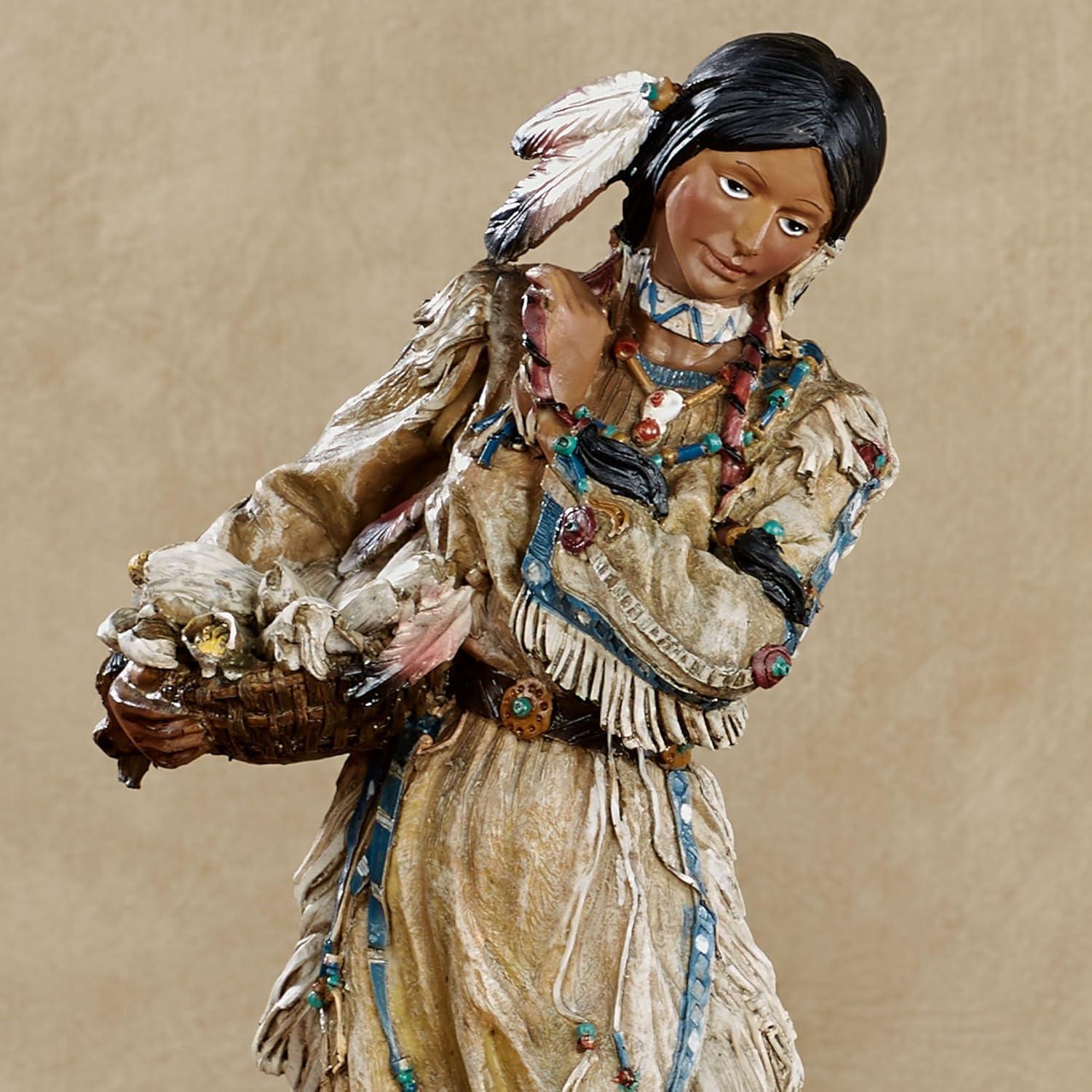 Juego de 2 Figuras Nativas Americanas Toque de Clase - Decoración Suroeste