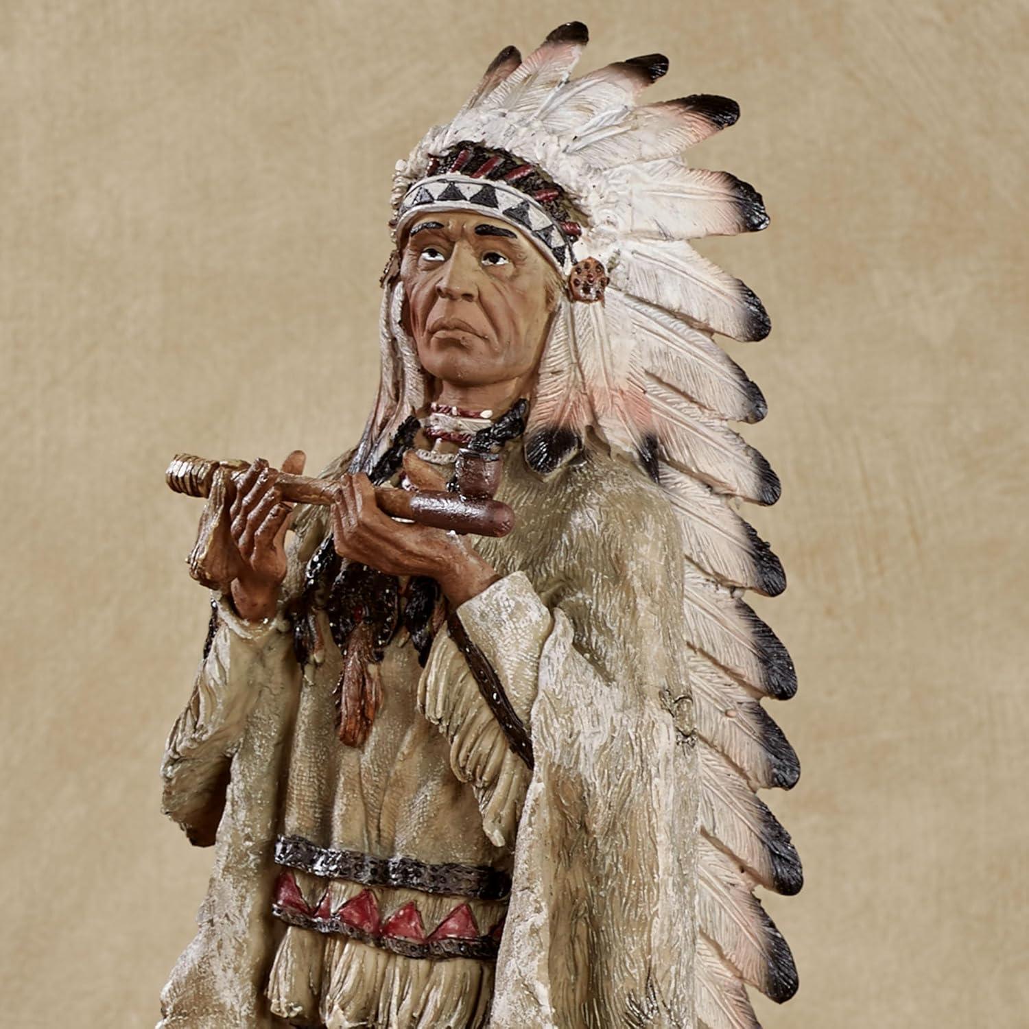 Juego de 2 Figuras Nativas Americanas Toque de Clase - Decoración Suroeste