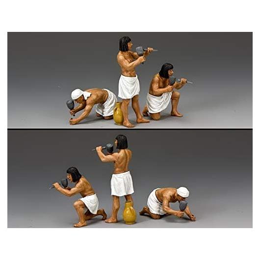 Conjunto de Soldados de Juguete Egipto Antiguo Reyes y País 3 Piezas