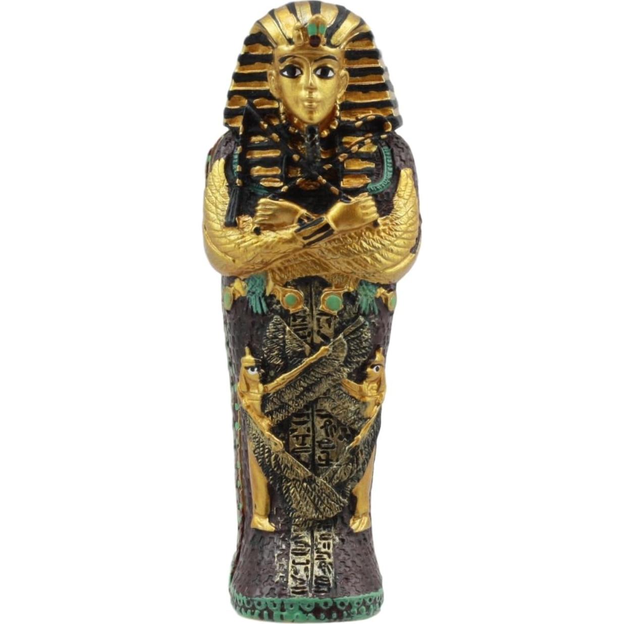 Sarcófago del Rey Tutankamón con Figura de Momia Ebros 10.16 cm