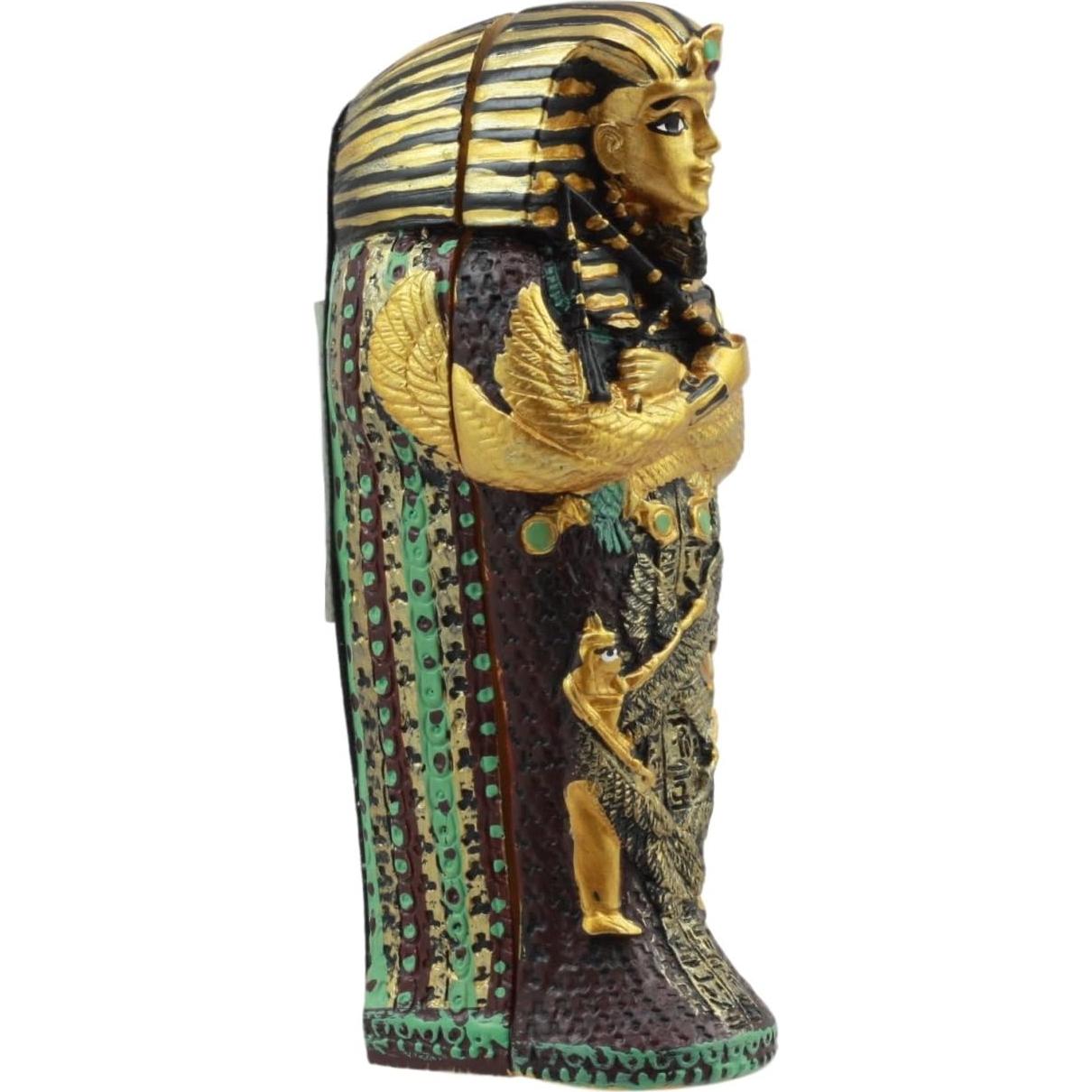 Sarcófago del Rey Tutankamón con Figura de Momia Ebros 10.16 cm