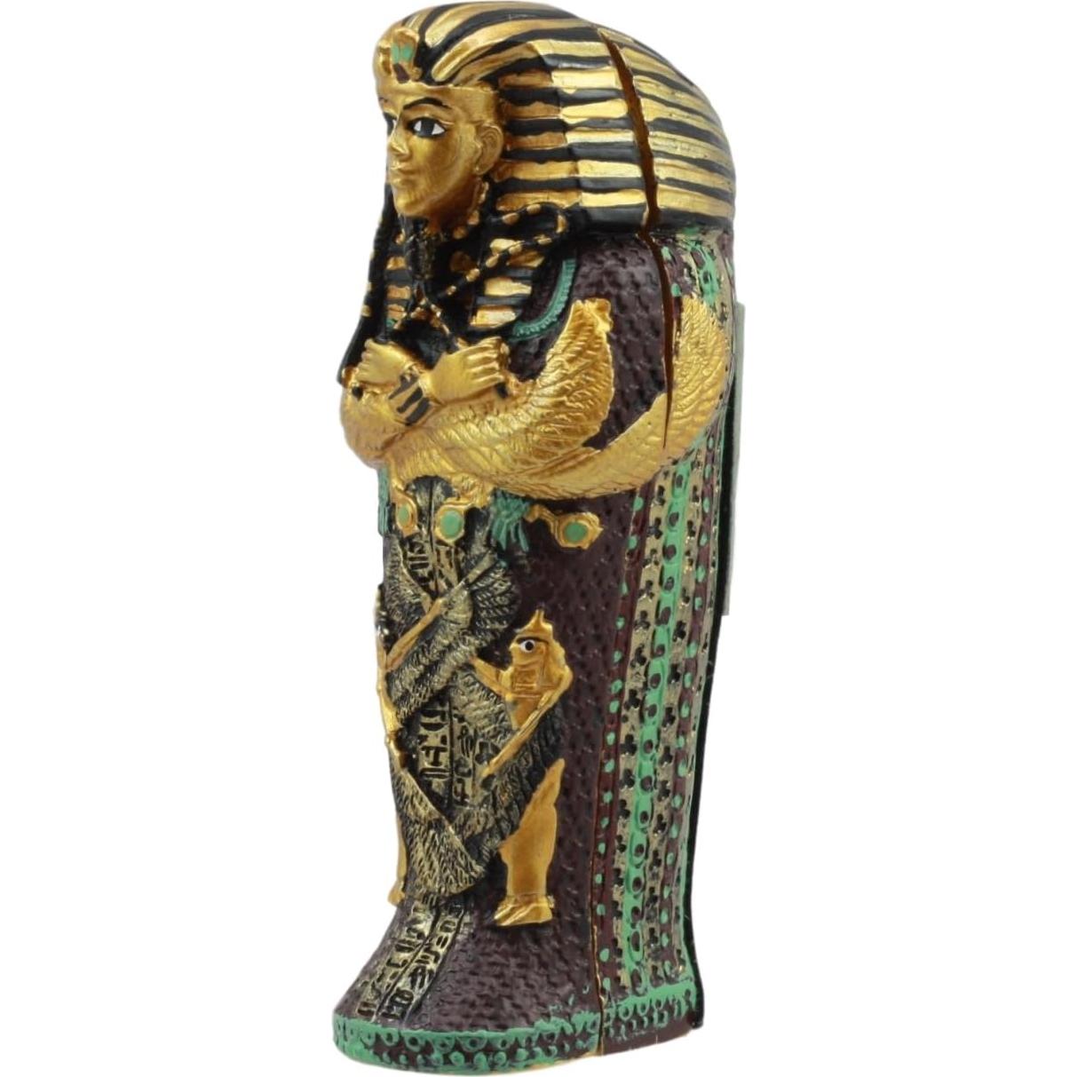 Sarcófago del Rey Tutankamón con Figura de Momia Ebros 10.16 cm
