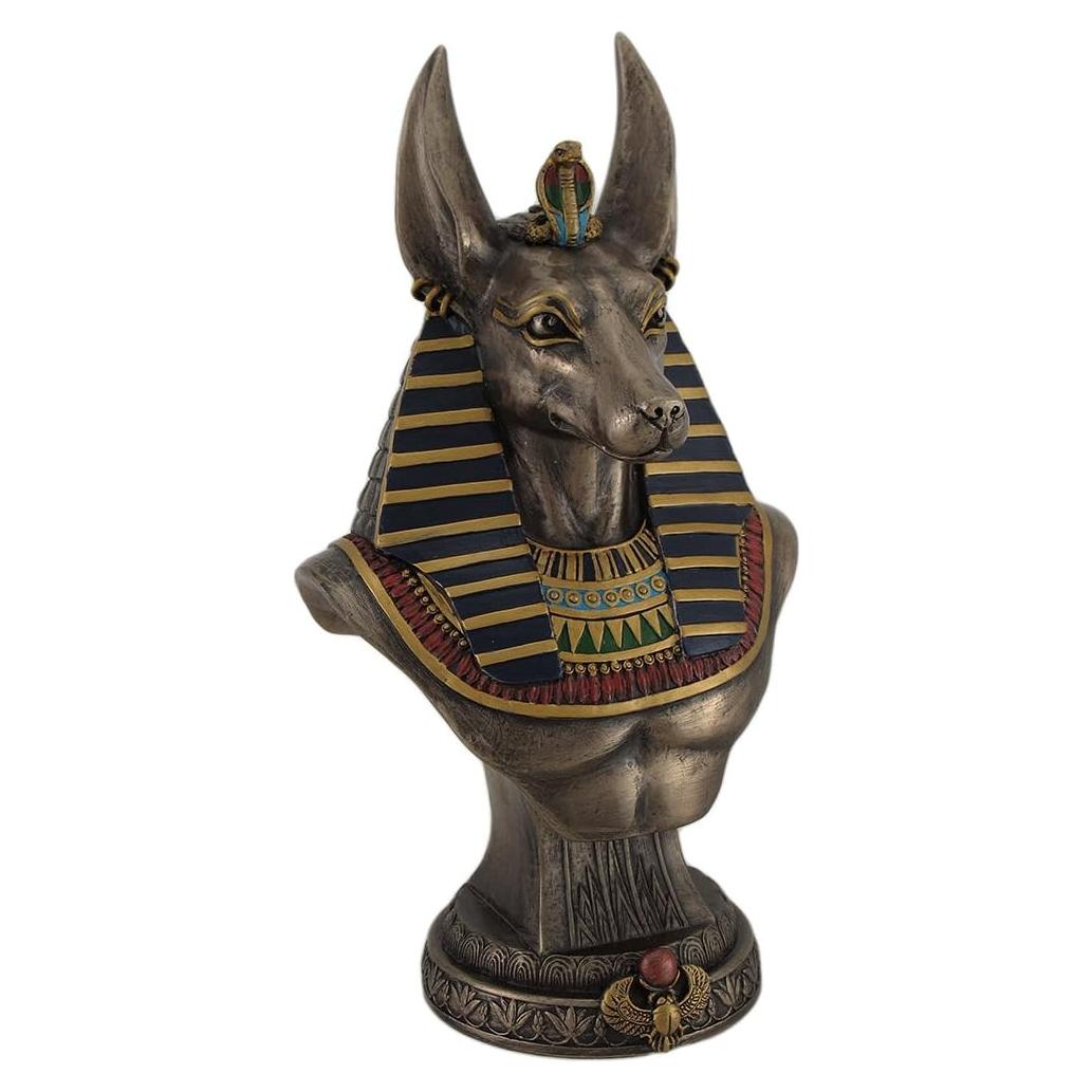 Estatua Busto Anubis Dios Chacal Diseño Veronese 24 cm