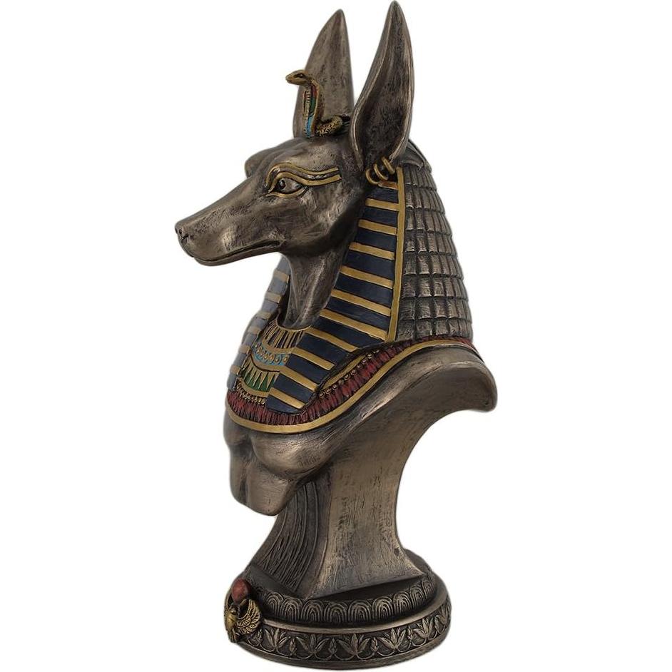 Estatua Busto Anubis Dios Chacal Diseño Veronese 24 cm