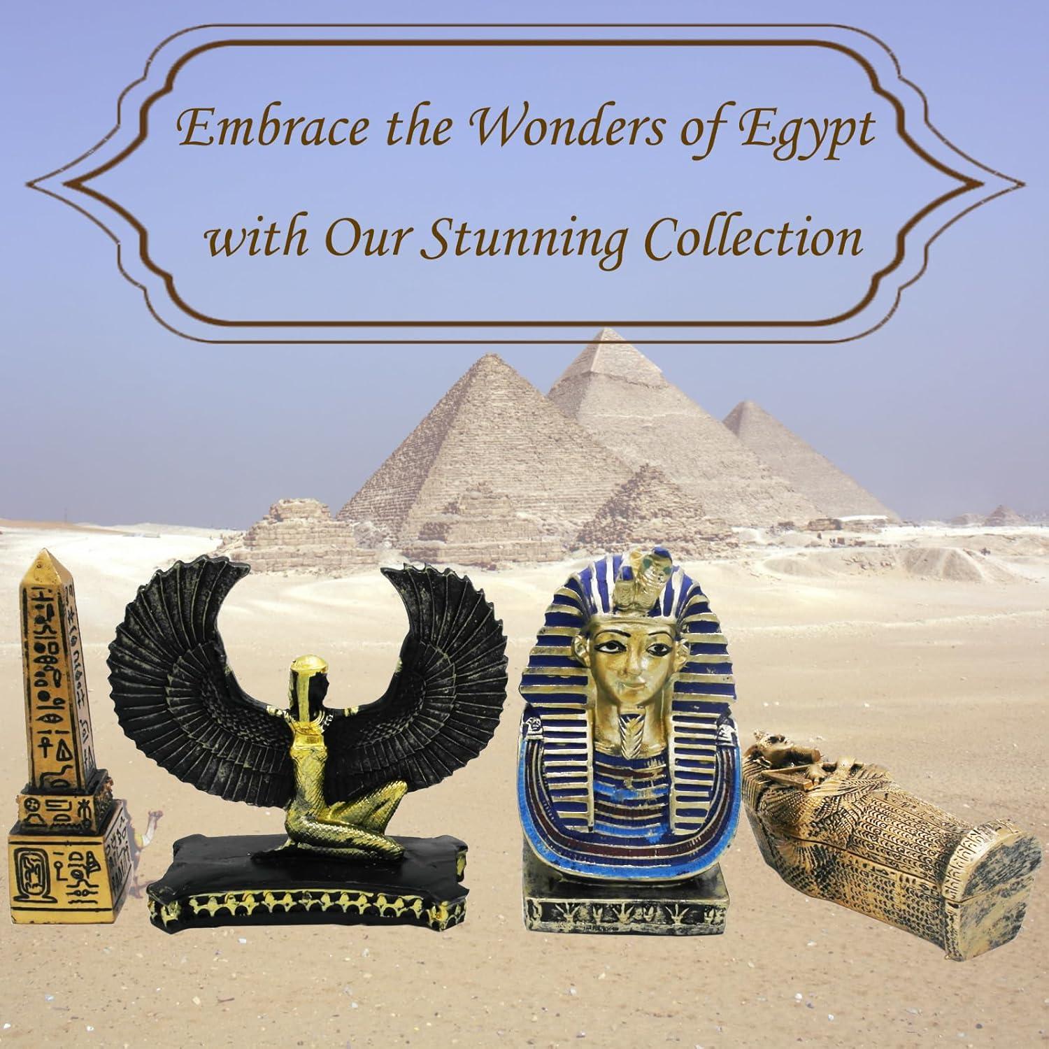 Set de 4 Estatuas Egipcias TAC IBEX - Pirámide, Faraón, Esfinge