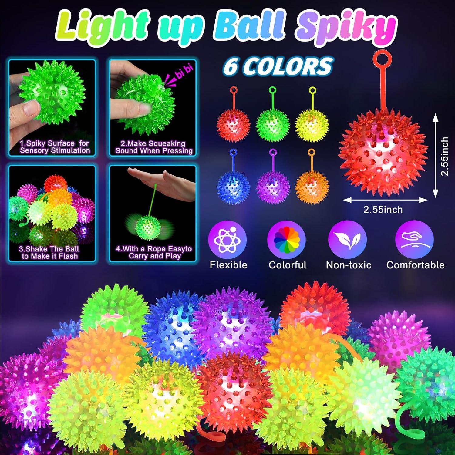 120 Pelotas Iluminadas SHQDD 6 Colores 6.5 cm Juguetes