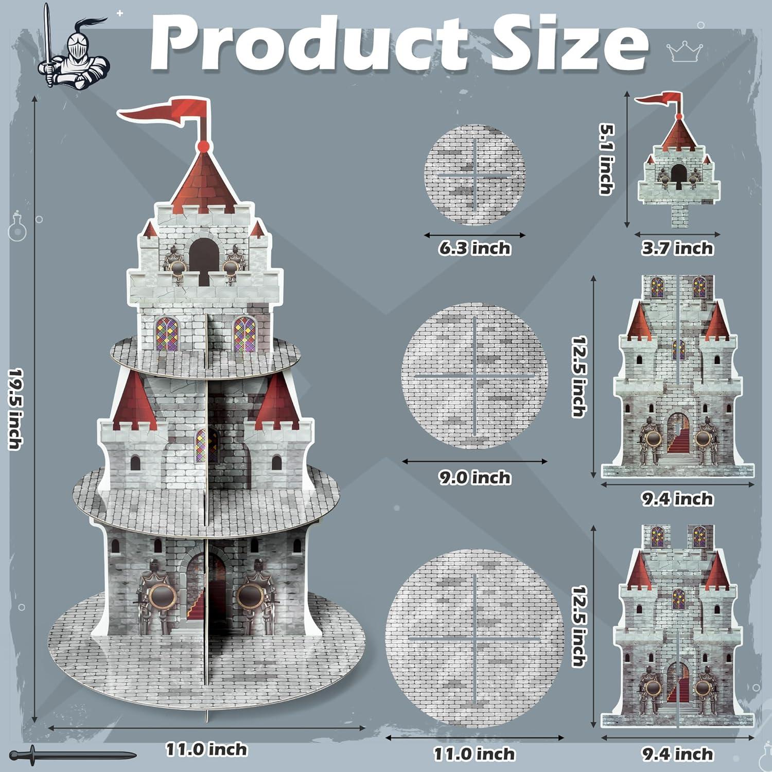 Soporte para Cupcakes Salovio Caballero Medieval 3 Niveles