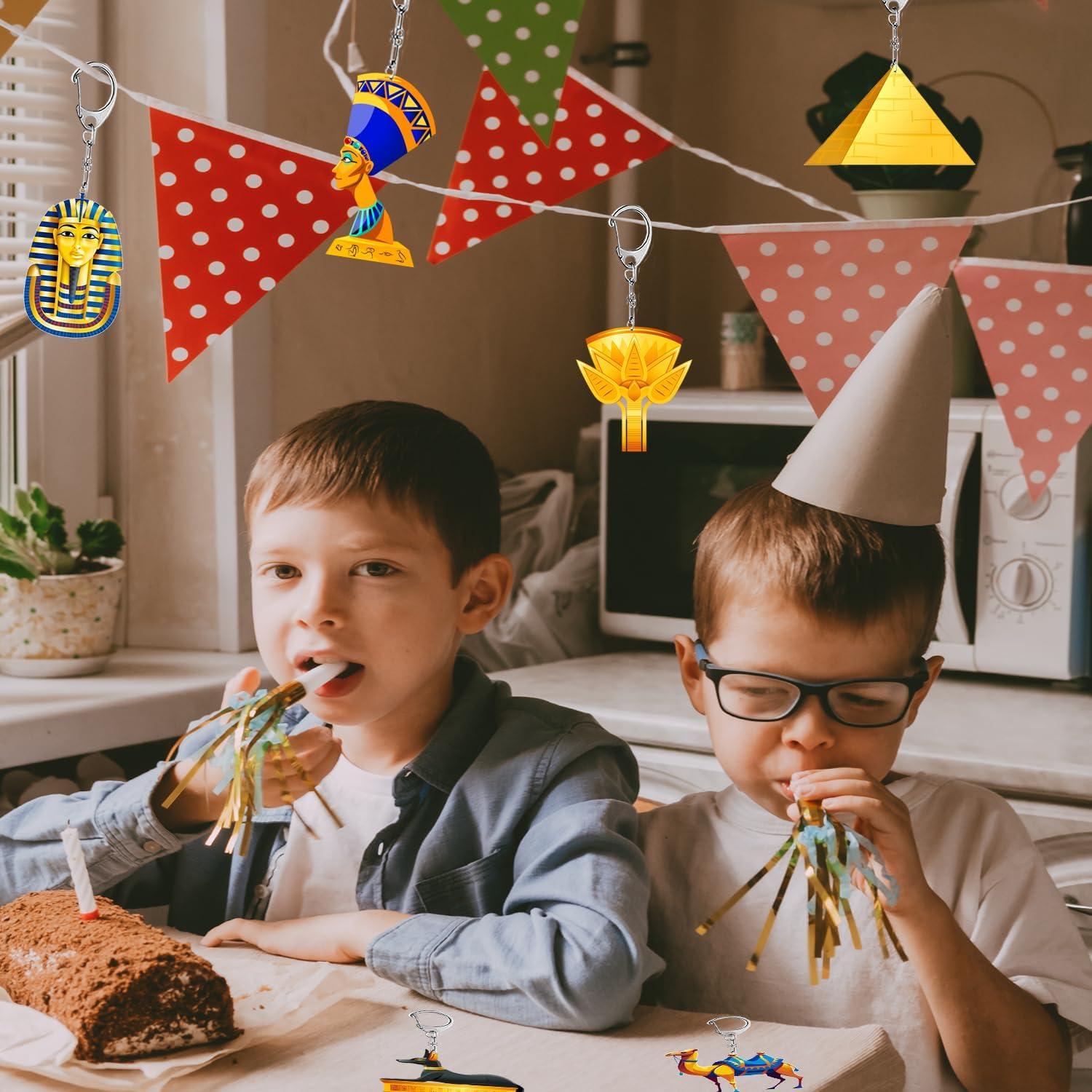 Llaveros del Antiguo Egipto 12PCS - Decoración Faraón y Pirámide