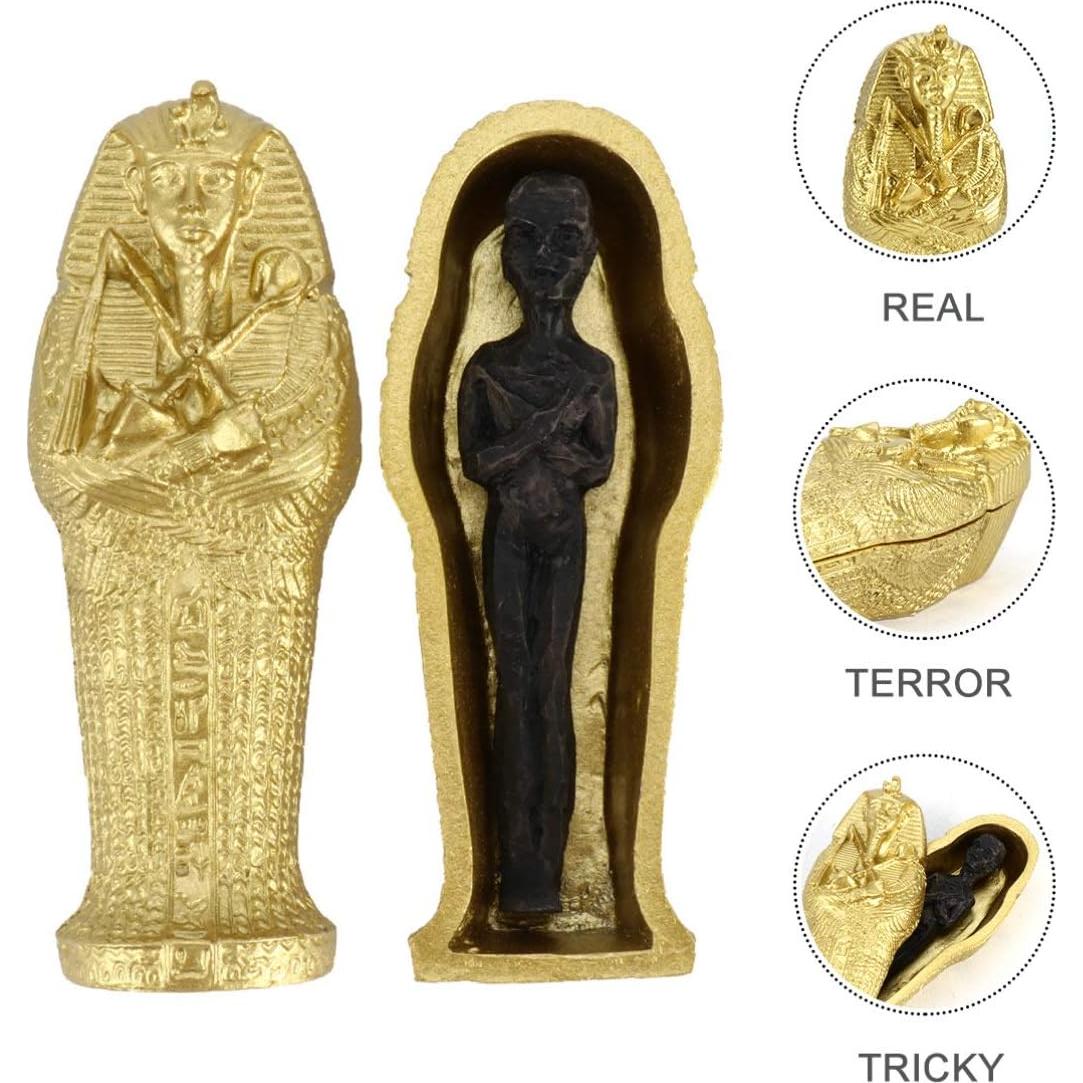 Ataúd con Momia DOITOOL 9x3.5x2.5cm Decoración Halloween