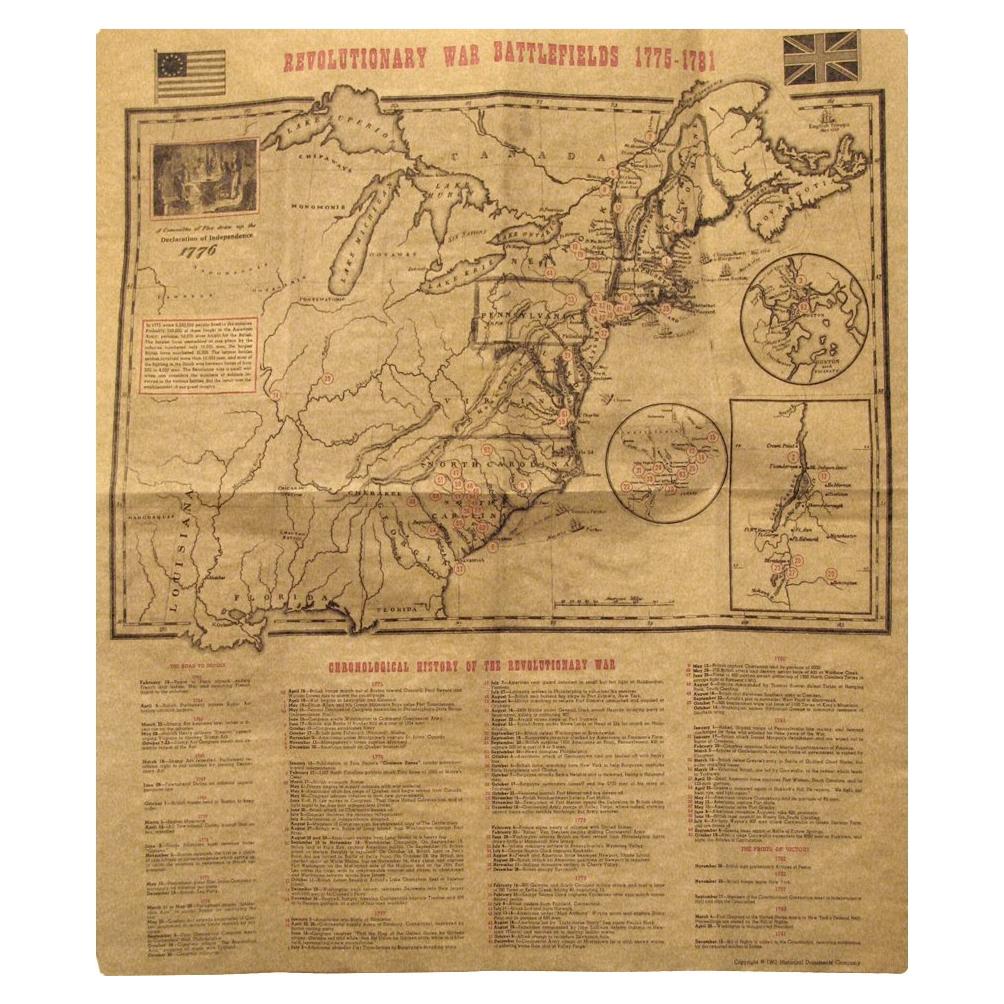 Mapa Histórico de Batallas de la Guerra Revolucionaria Americana 1775-1781