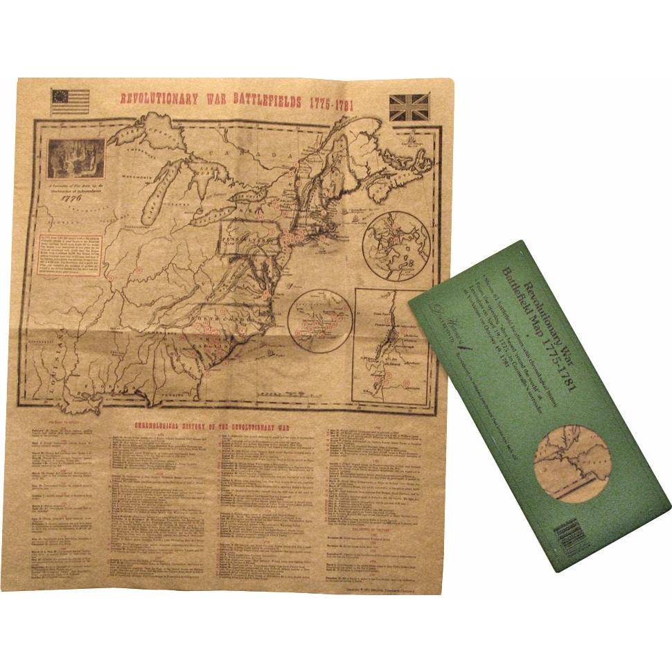 Mapa Histórico de Batallas de la Guerra Revolucionaria Americana 1775-1781