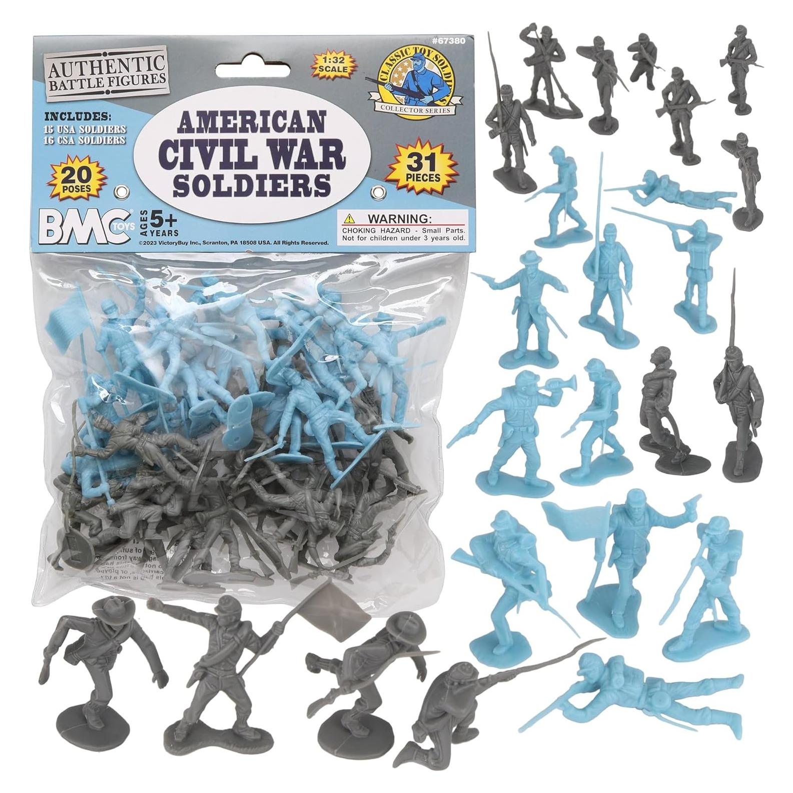 Soldados de Plástico BMC Guerra Civil Americana 31 Piezas