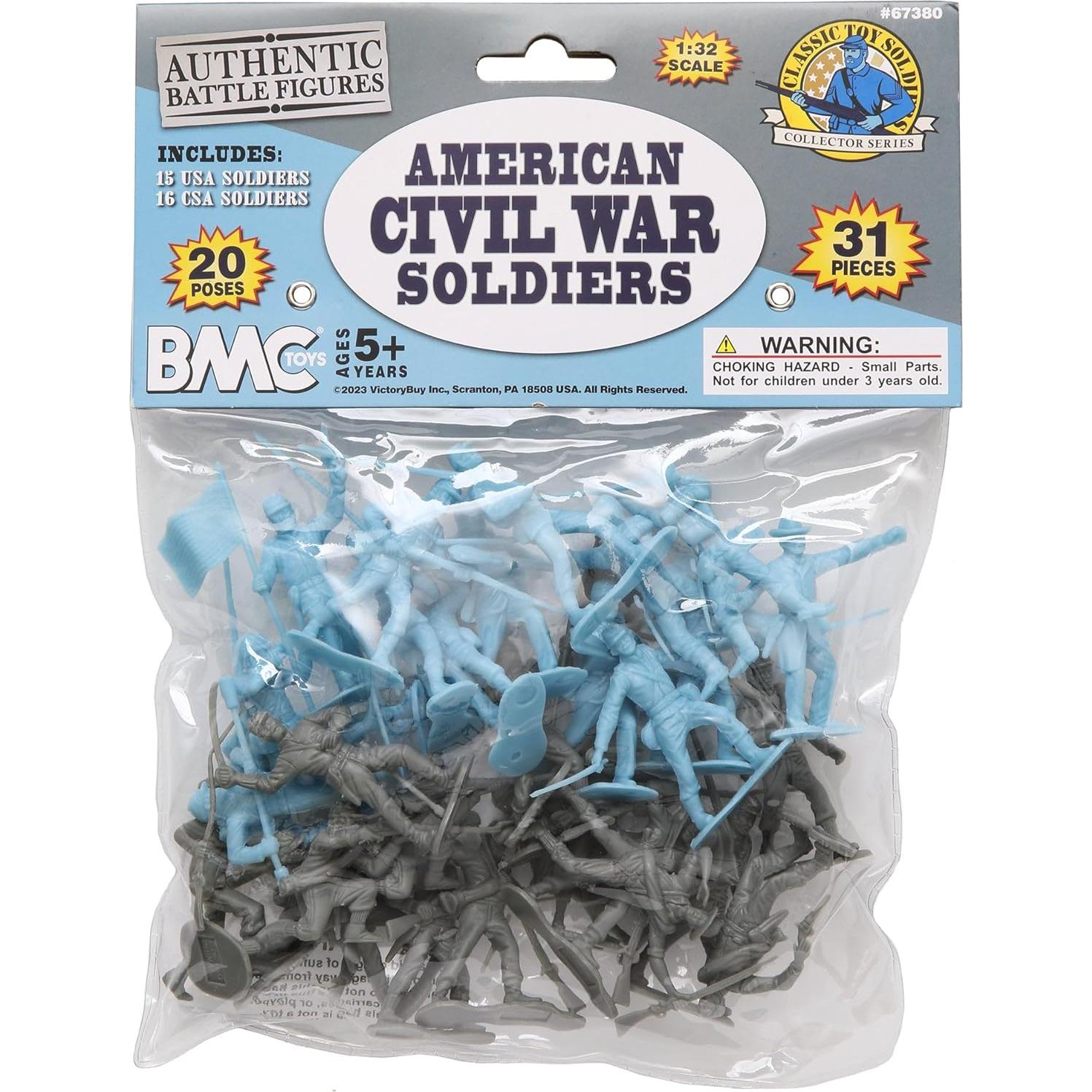 Soldados de Plástico BMC Guerra Civil Americana 31 Piezas