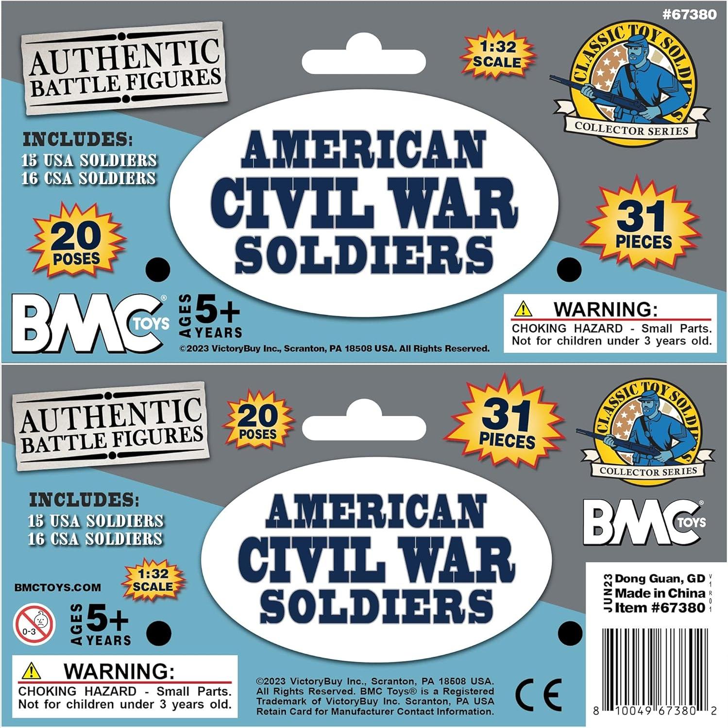 Soldados de Plástico BMC Guerra Civil Americana 31 Piezas