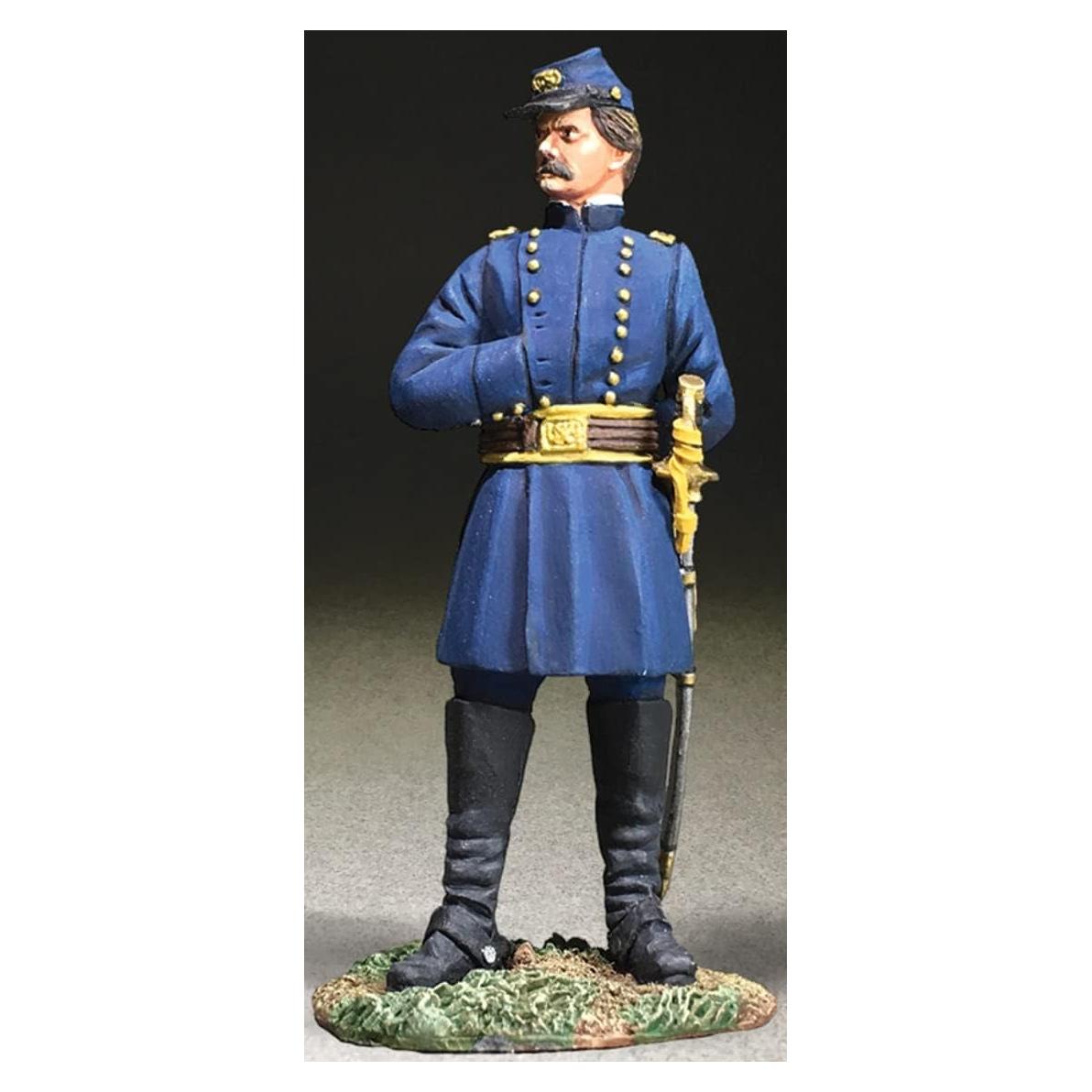 Figura Pewter Guerra Civil Americana W. Britain's McClellan 60mm