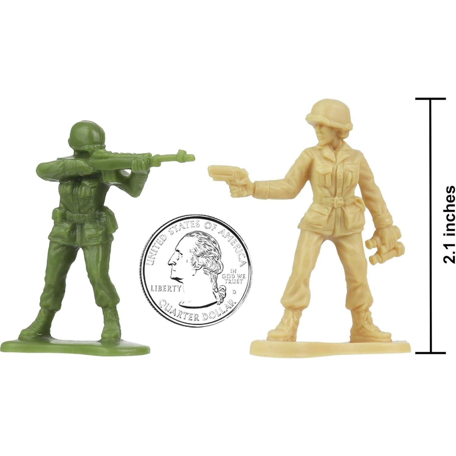 BMC Toys Cubo de Mujeres del Ejército 100pc Tan y Verde Oliva