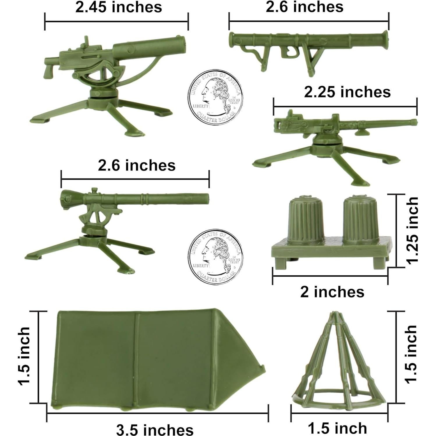 BMC Toys Cubo de Mujeres del Ejército 100pc Tan y Verde Oliva