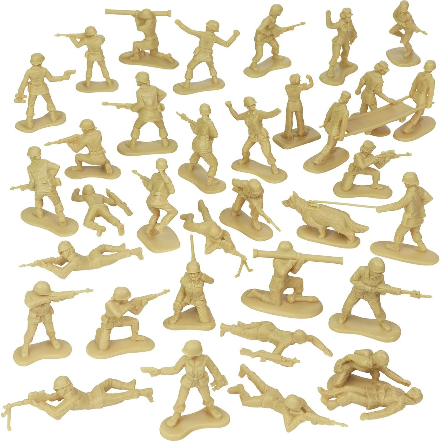 BMC Toys Cubo de Mujeres del Ejército 100pc Tan y Verde Oliva