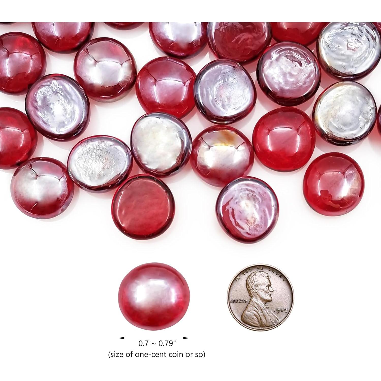 Canicas de Vidrio Rubí 0.91kg para Decoración y Manualidades