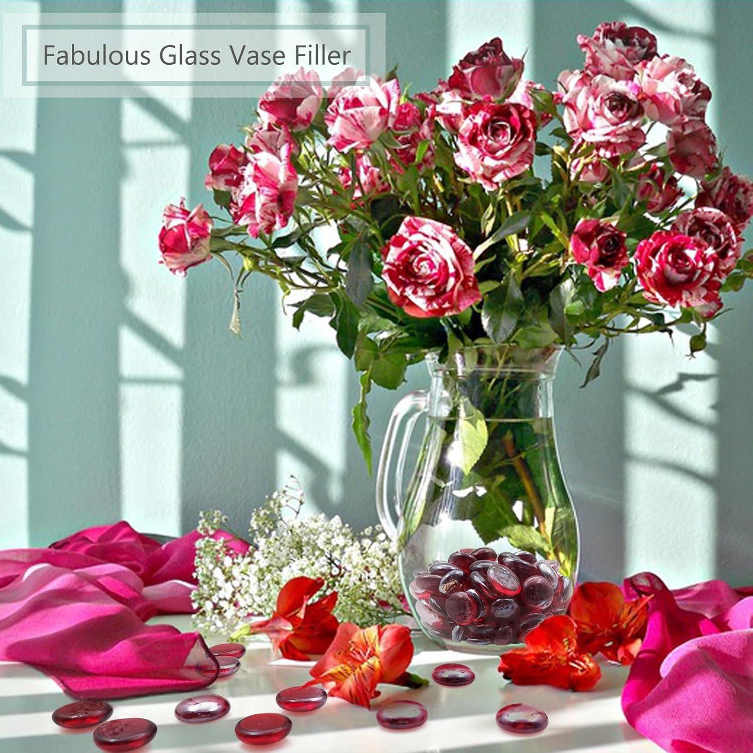 Canicas de Vidrio Rubí 0.91kg para Decoración y Manualidades