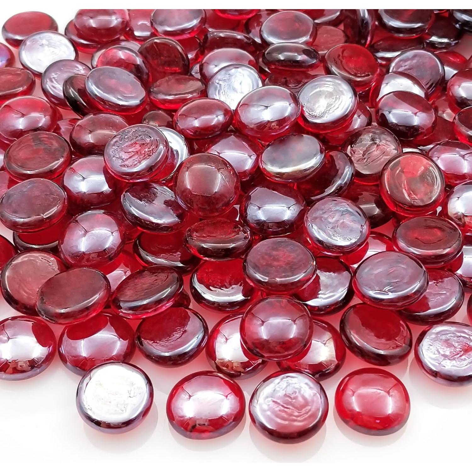 Canicas de Vidrio Rubí 0.91kg para Decoración y Manualidades