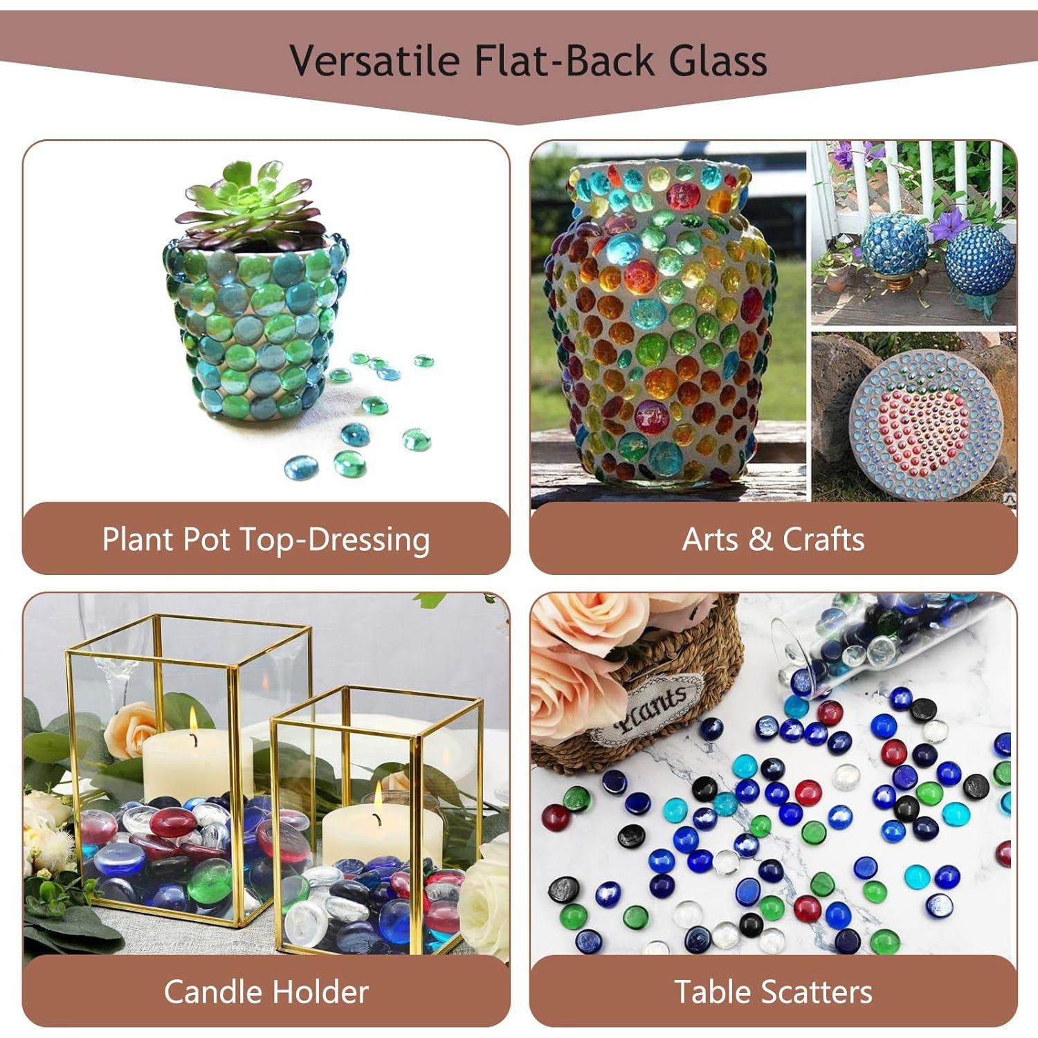 Canicas de Vidrio Rubí 0.91kg para Decoración y Manualidades