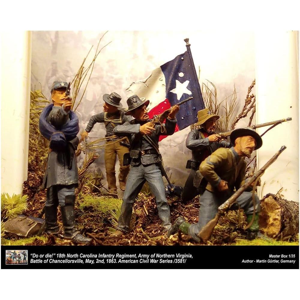 Modelo de Plástico Master Box Infantería Confederada 1:35