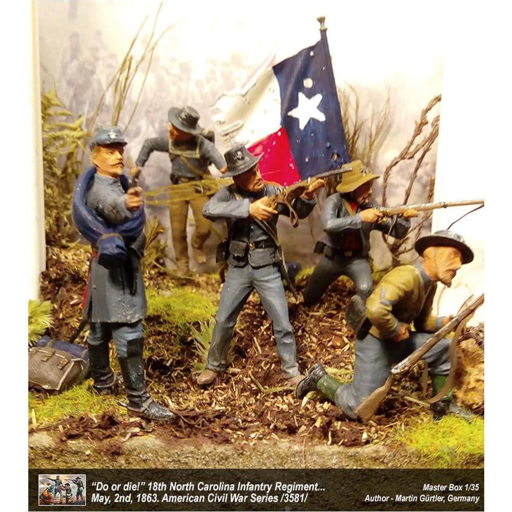 Modelo de Plástico Master Box Infantería Confederada 1:35