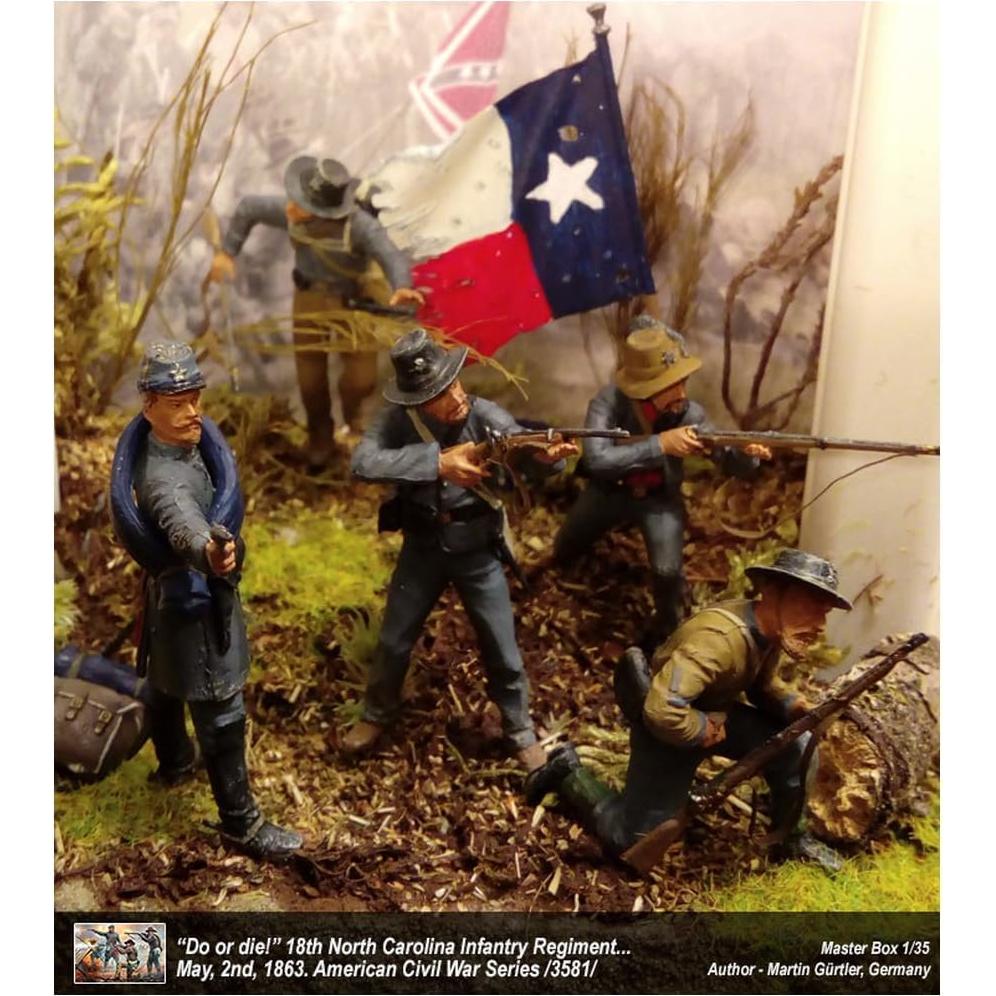 Modelo de Plástico Master Box Infantería Confederada 1:35