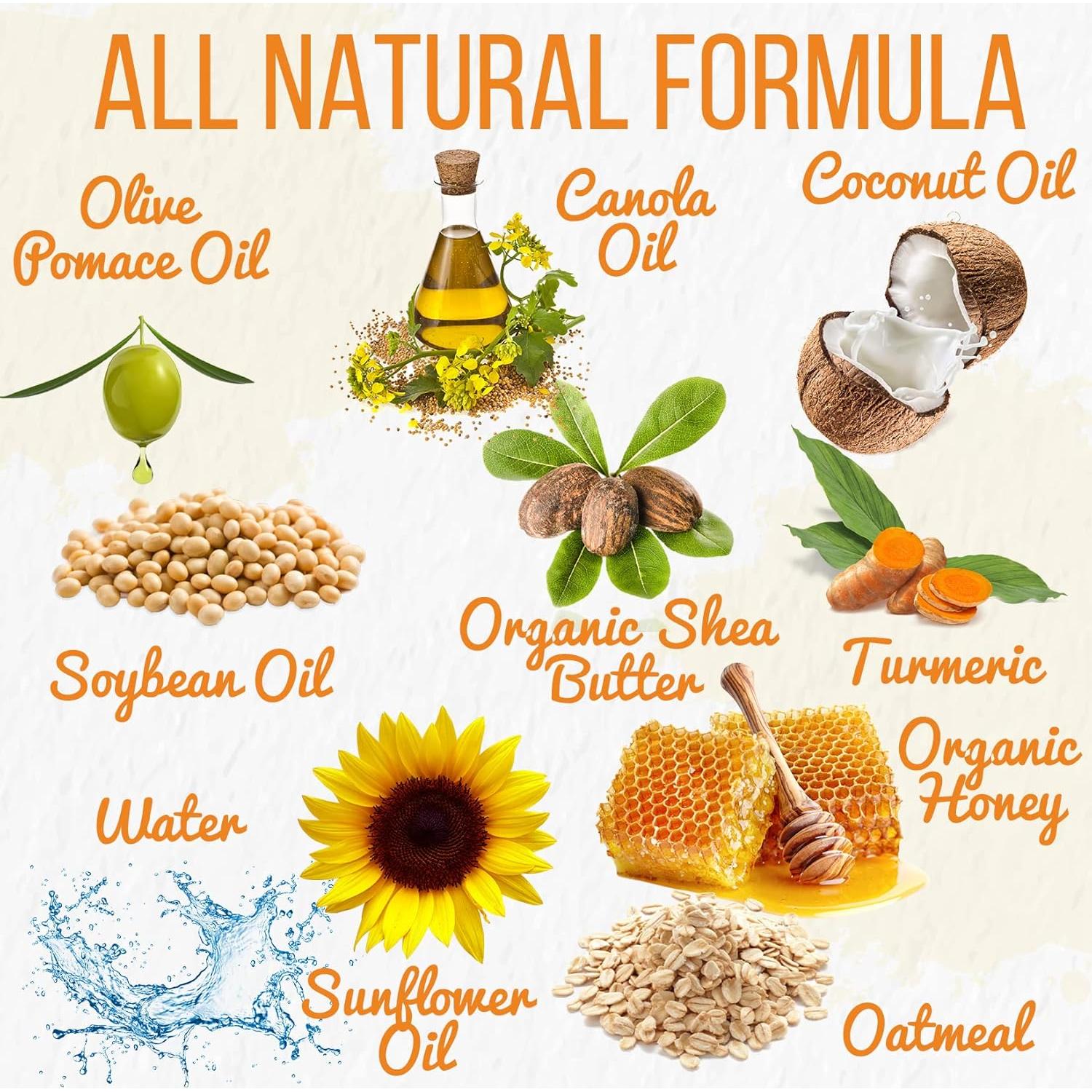 Jabón Natural de Cúrcuma Herblov 141.75g - Aclarador Facial y Corporal