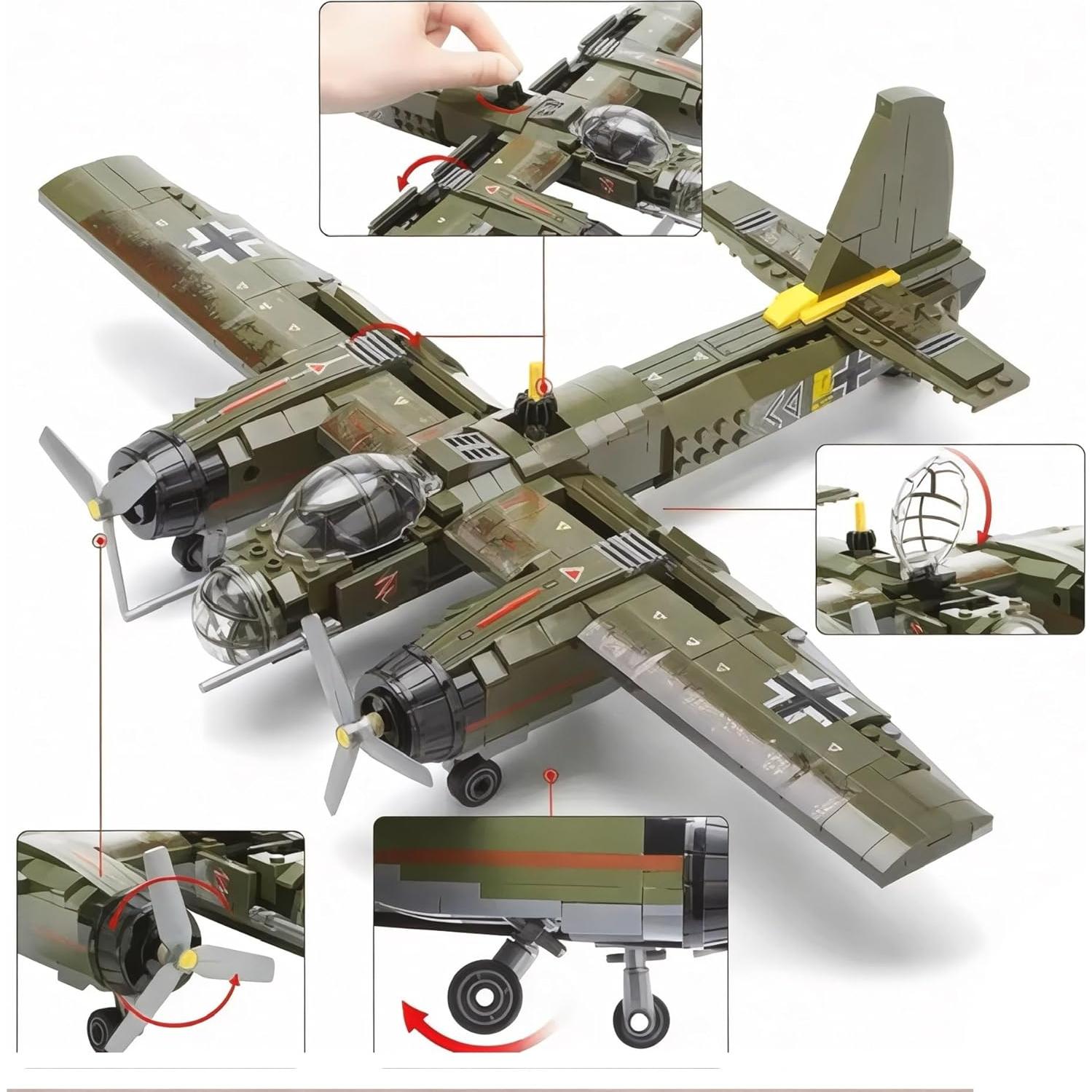 Bloques de Construcción Militar General Jim JU88 - 559 Piezas