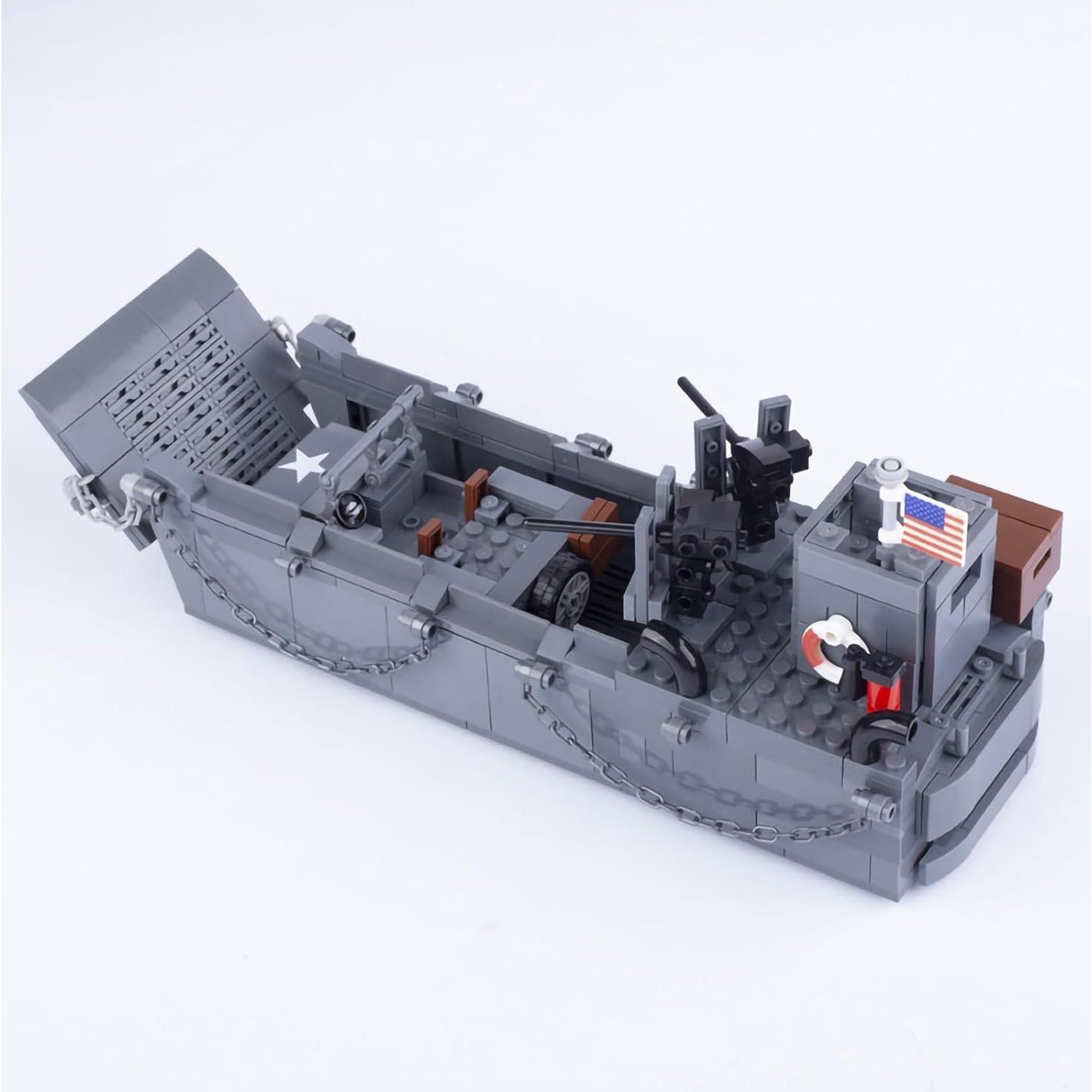 OyaDm Barco de Desembarco Militar WW2 420 Piezas Juguete