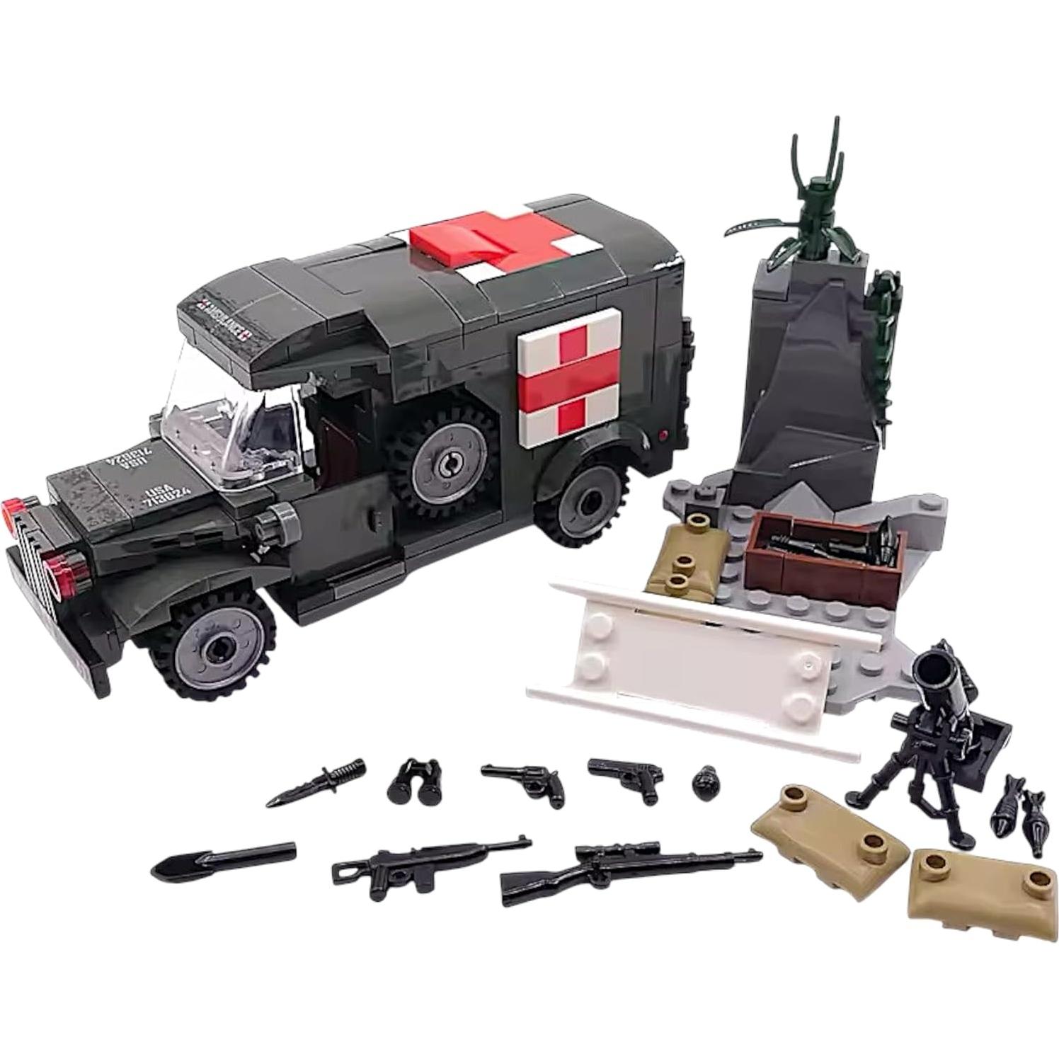 Bloques de Construcción Militar Ambulancia WWII General Jim 16cm