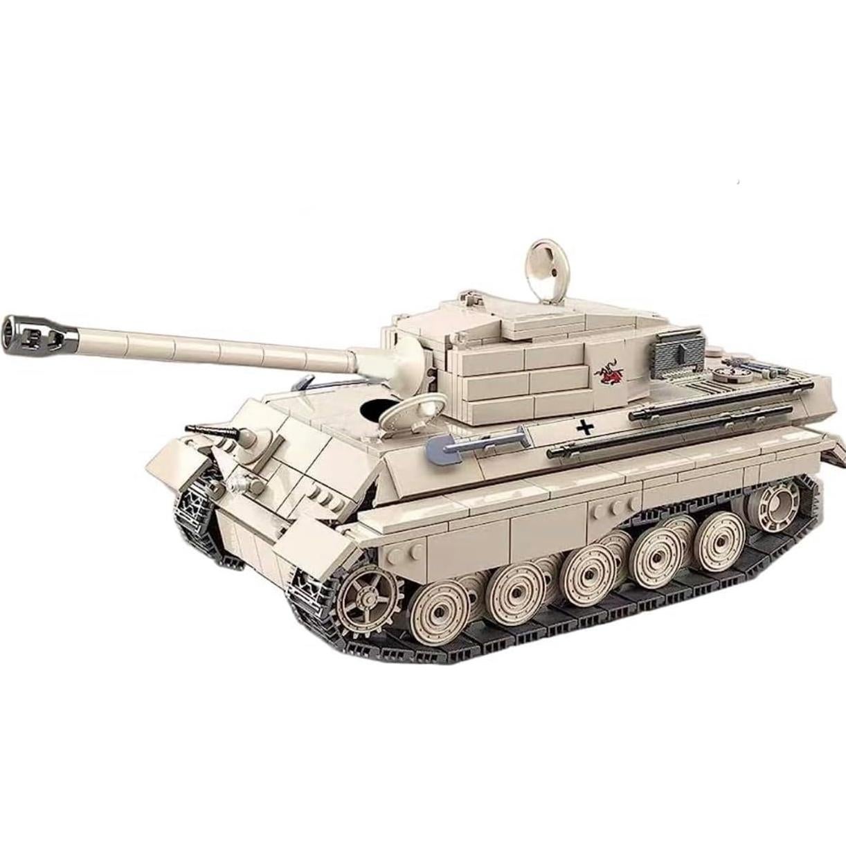 Juego de Bloques de Construcción Militar General Jim Tanque Rey Tigre