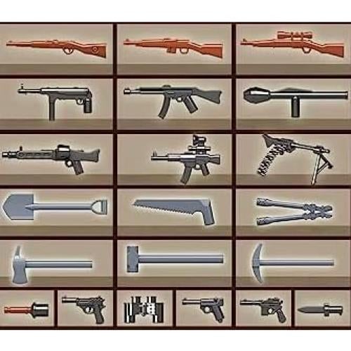 Juego de Bloques de Construcción Militar General Jim Tanque Rey Tigre