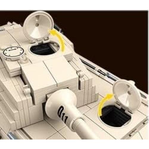 Juego de Bloques de Construcción Militar General Jim Tanque Rey Tigre