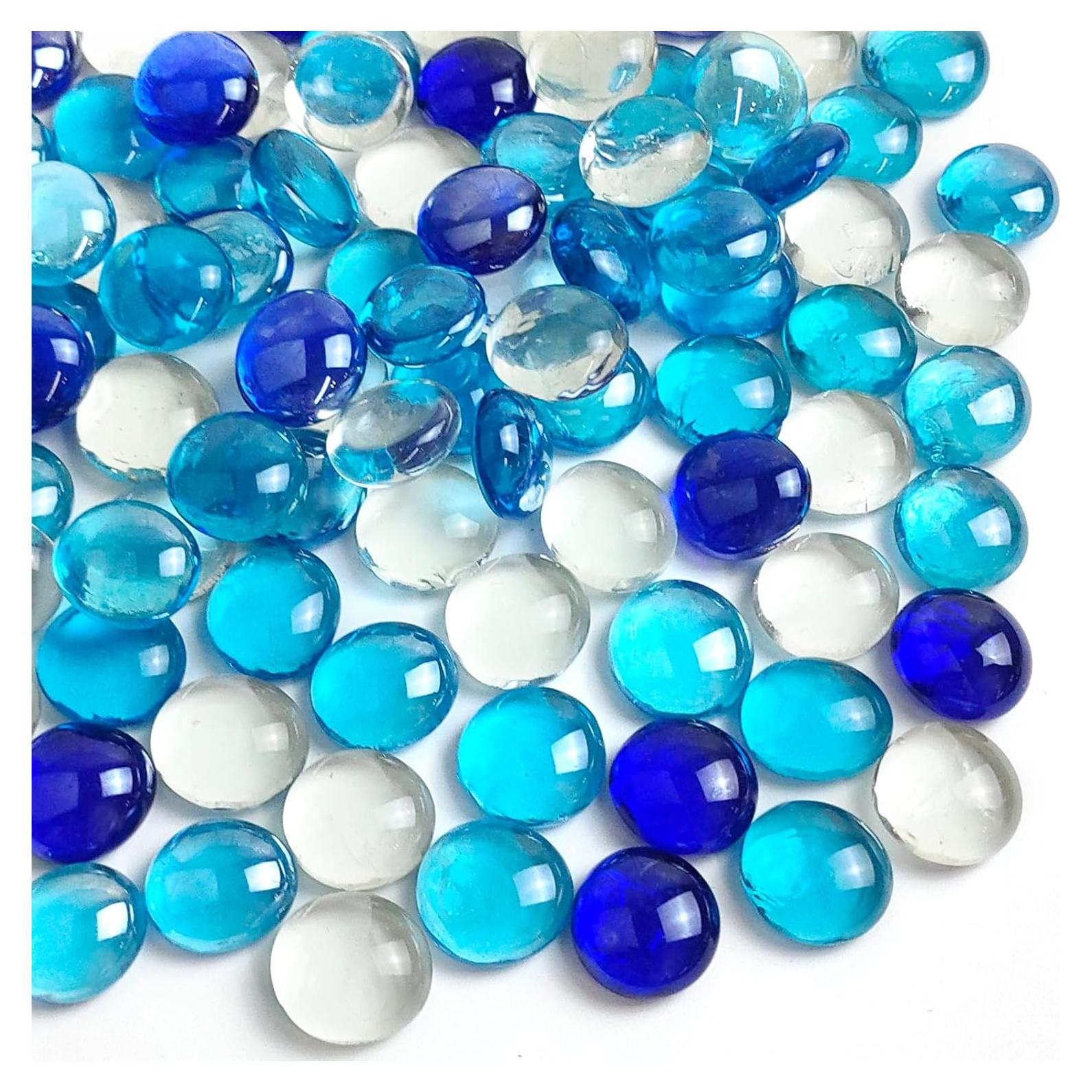Canicas de Vidrio FANTIAN 100 Pcs Azul Mezclado 1.78-2.03 cm