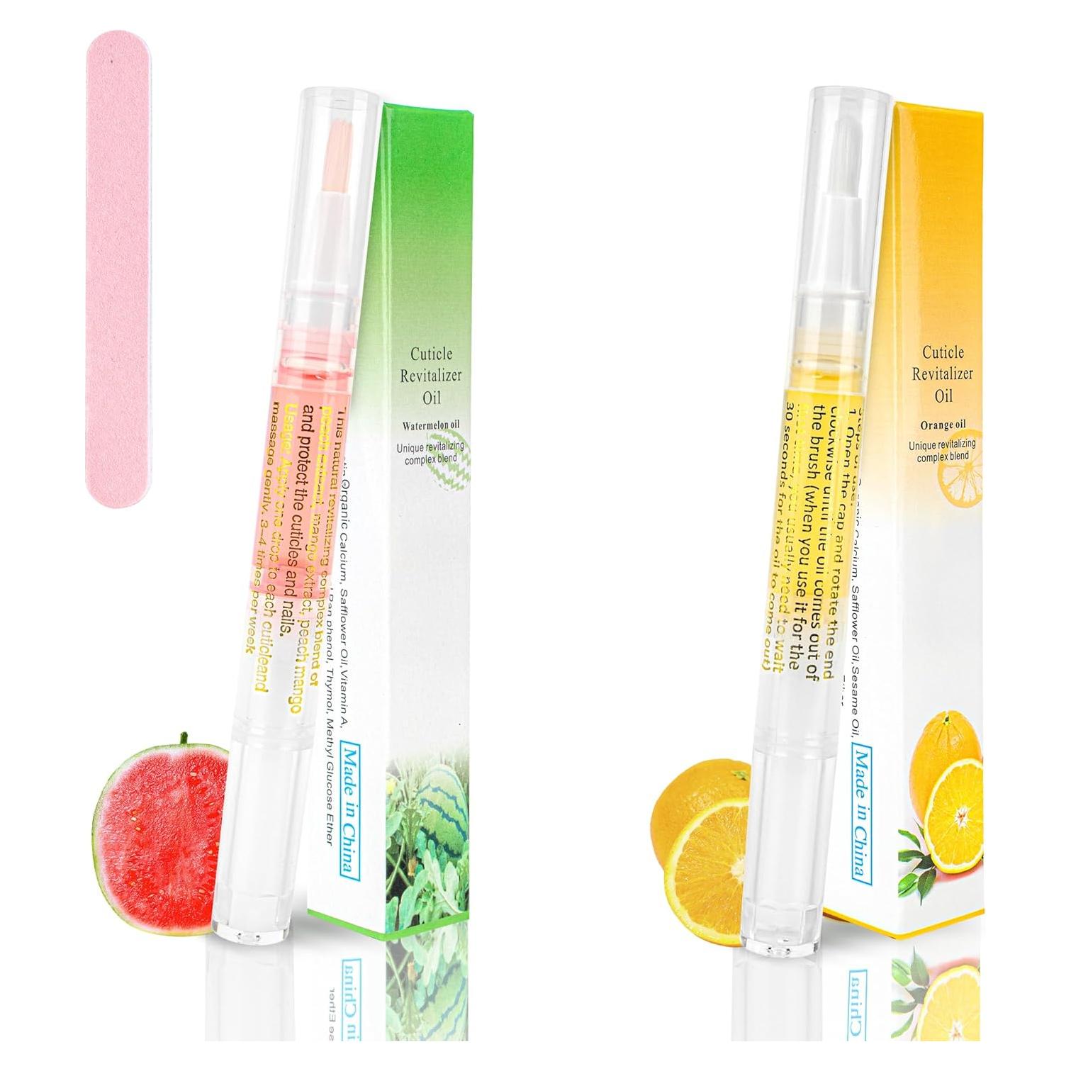 Bolígrafo de Aceite para Cutículas Foncomy 2PCS Hidratante