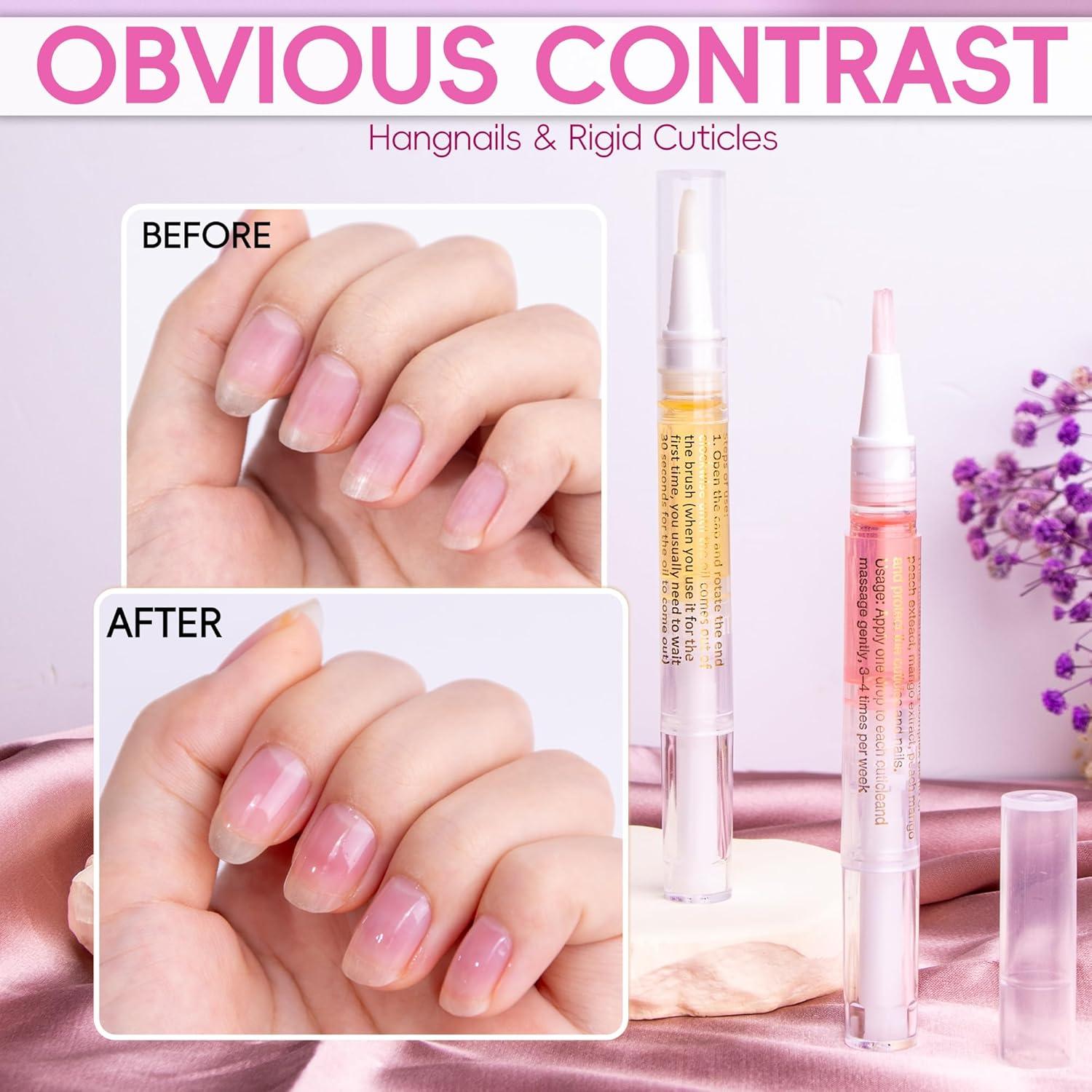 Bolígrafo de Aceite para Cutículas Foncomy 2PCS Hidratante