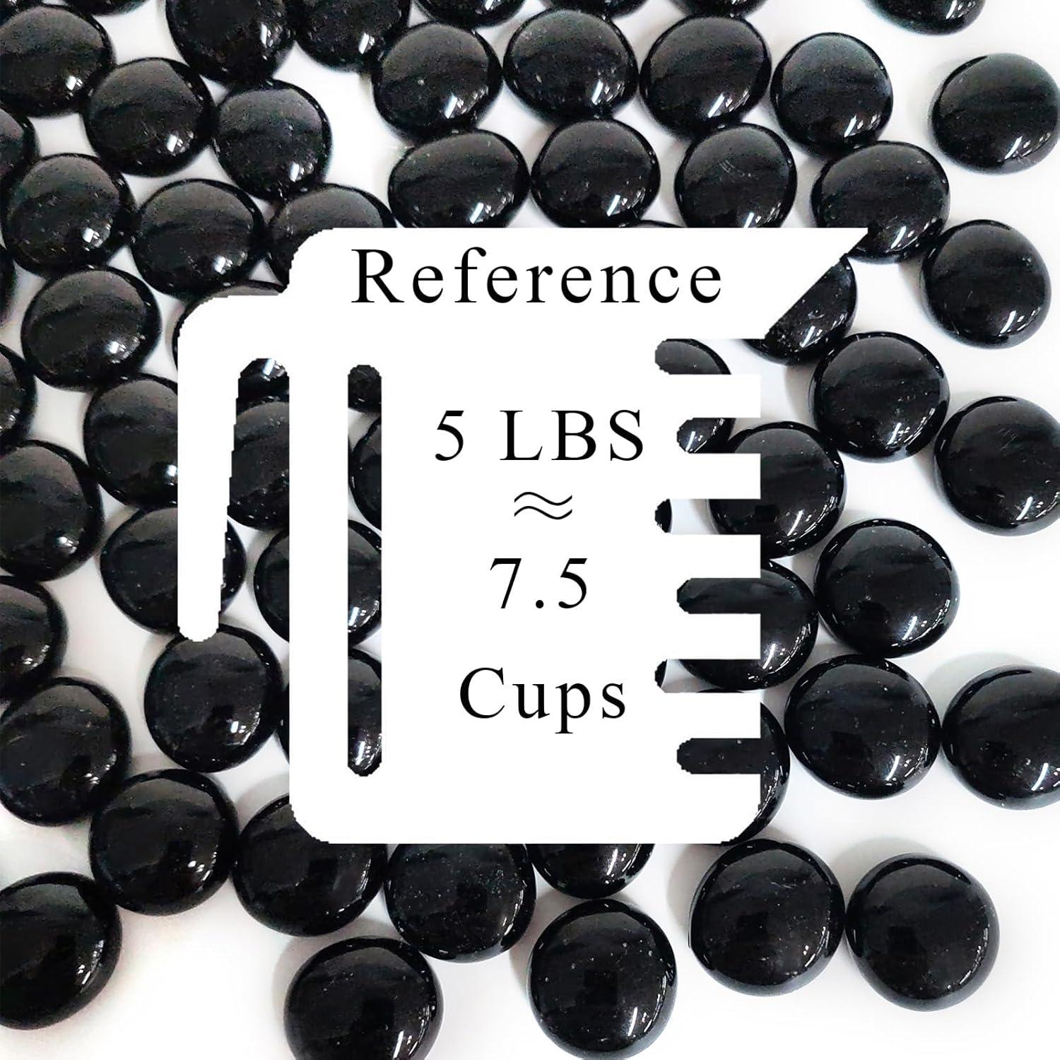 Canicas de vidrio negro FANTIAN 2,27 kg decorativas