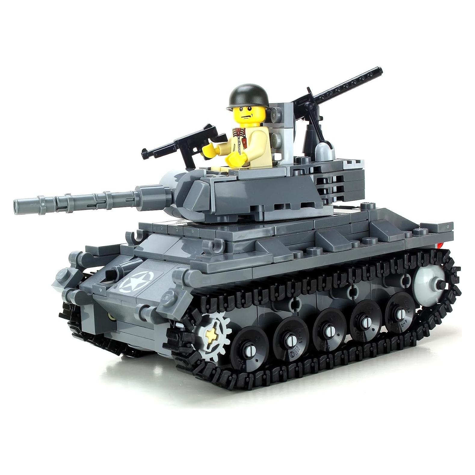 Tanque M24 Chaffee Battle Brick 12.7cm Personalizado