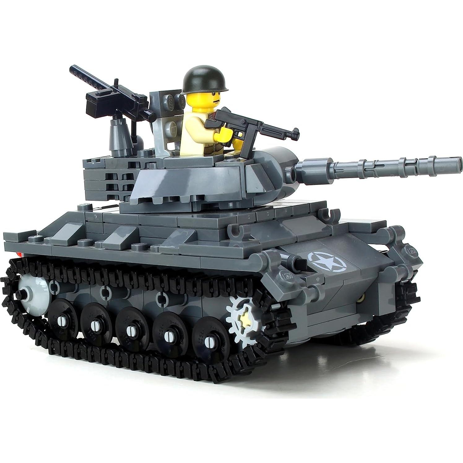 Tanque M24 Chaffee Battle Brick 12.7cm Personalizado