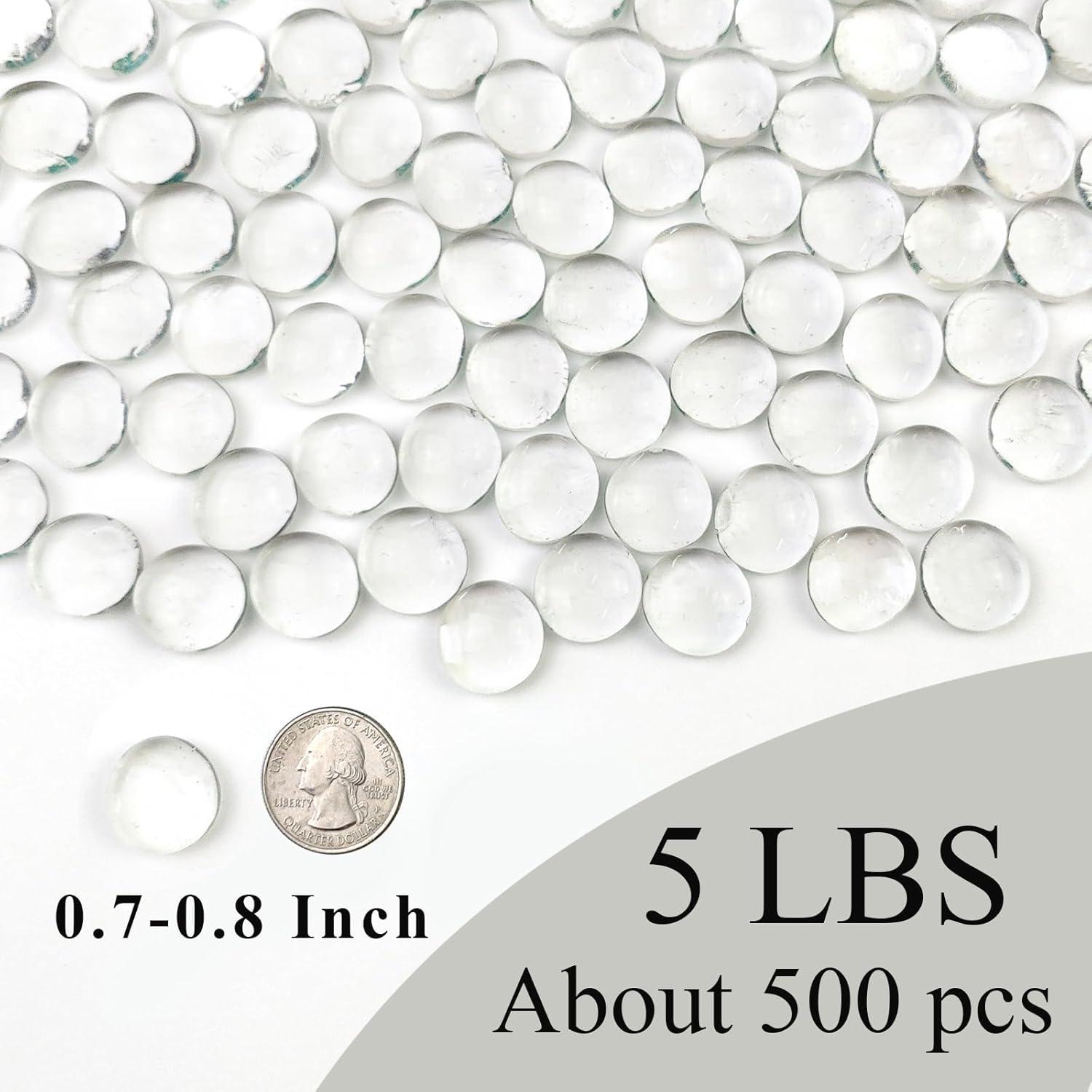 Piedras de Vidrio Transparentes FANTIAN 2.27 kg Decorativas