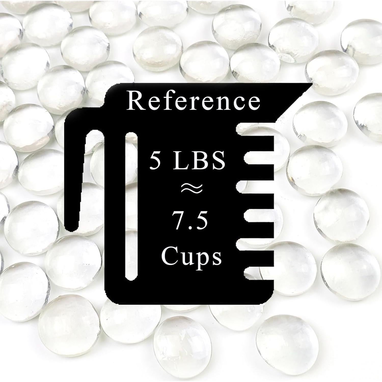 Piedras de Vidrio Transparentes FANTIAN 2.27 kg Decorativas